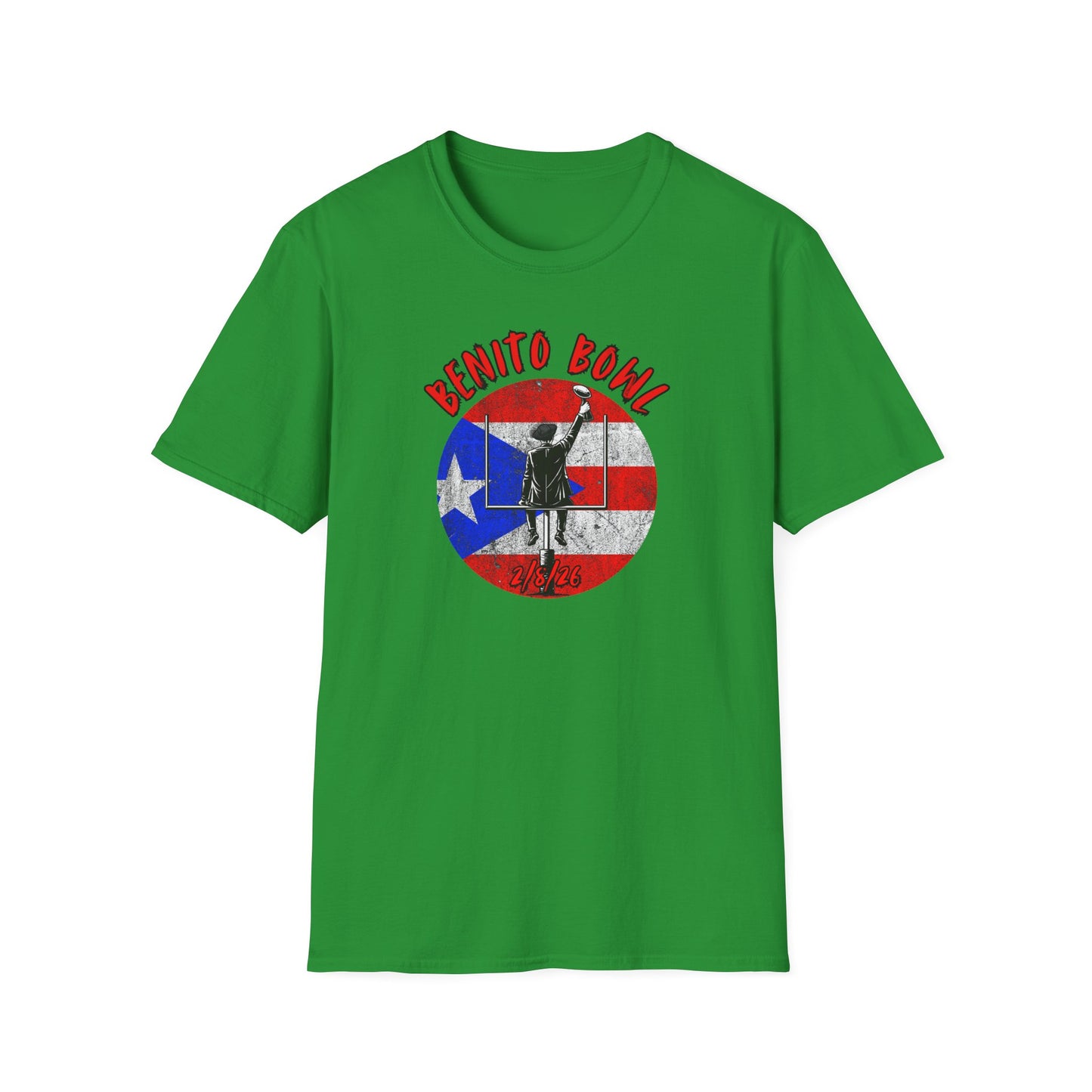 Benito Bowl 2/8/26 T-Shirt – Puerto Rico Heritage Tee, Boricua Pride Football Fan Shirt