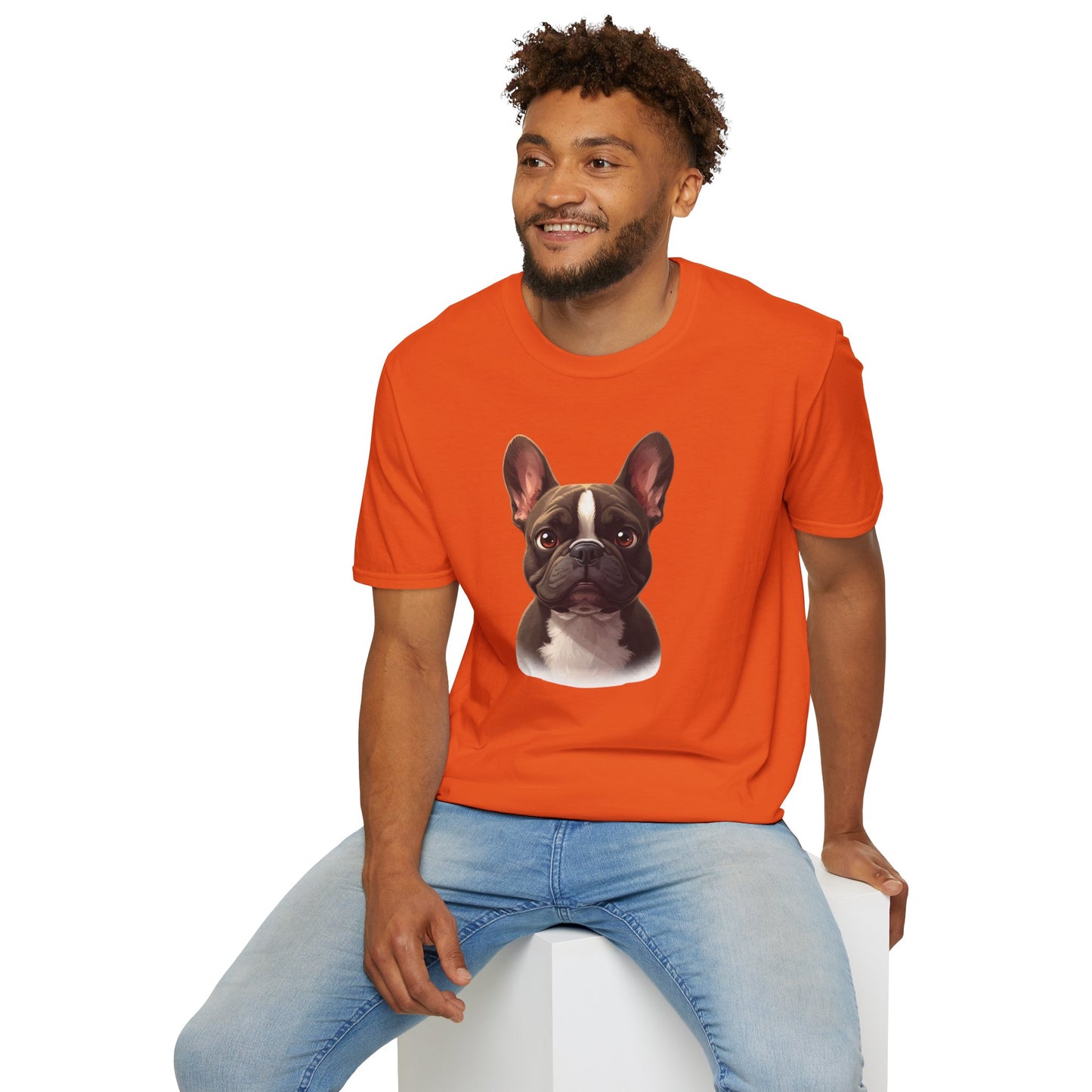 French Bulldog Dog Portrait Shirt – Frenchie Dog Lover Gift, Cute Dog Mom Tee, Dog Dad Shirt, Pet Breed Apparel