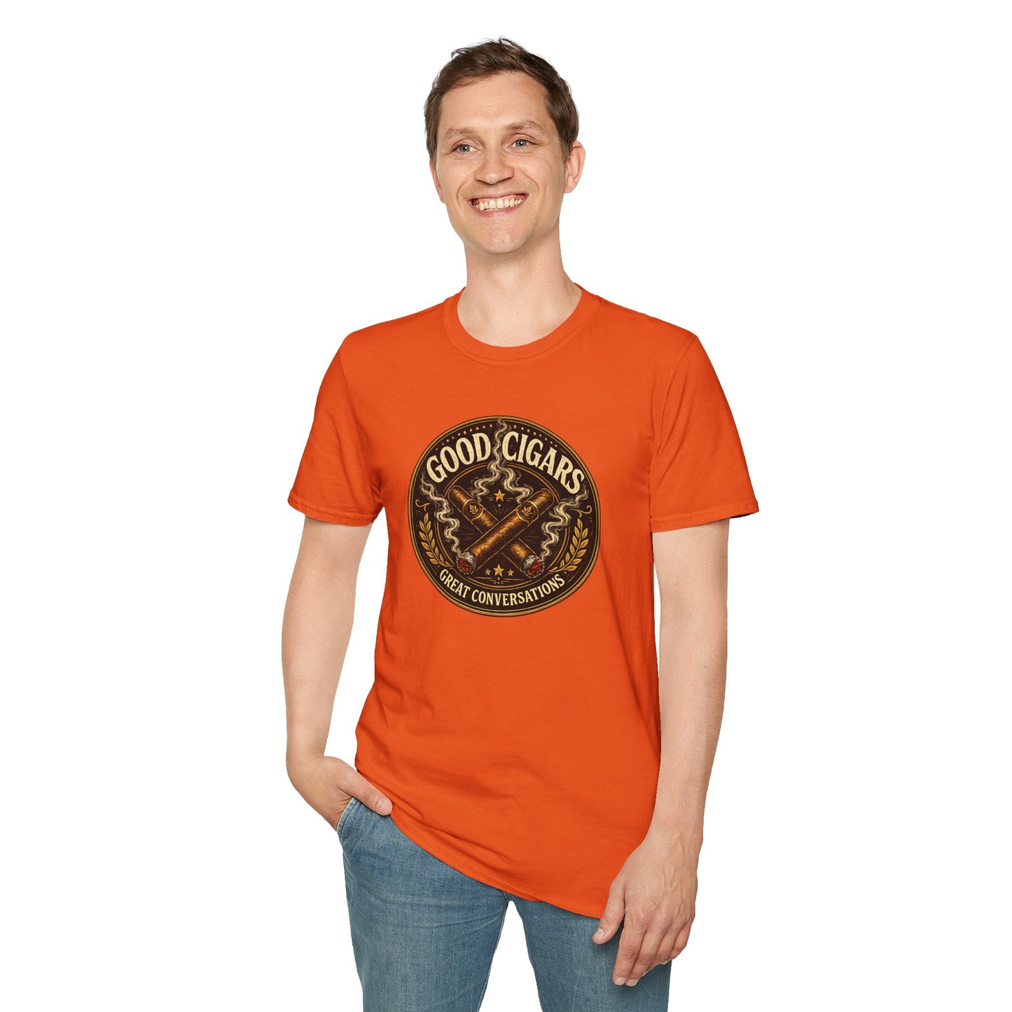 Good Cigars Great Conversations T-Shirt – Cigar Aficionado Graphic Tee