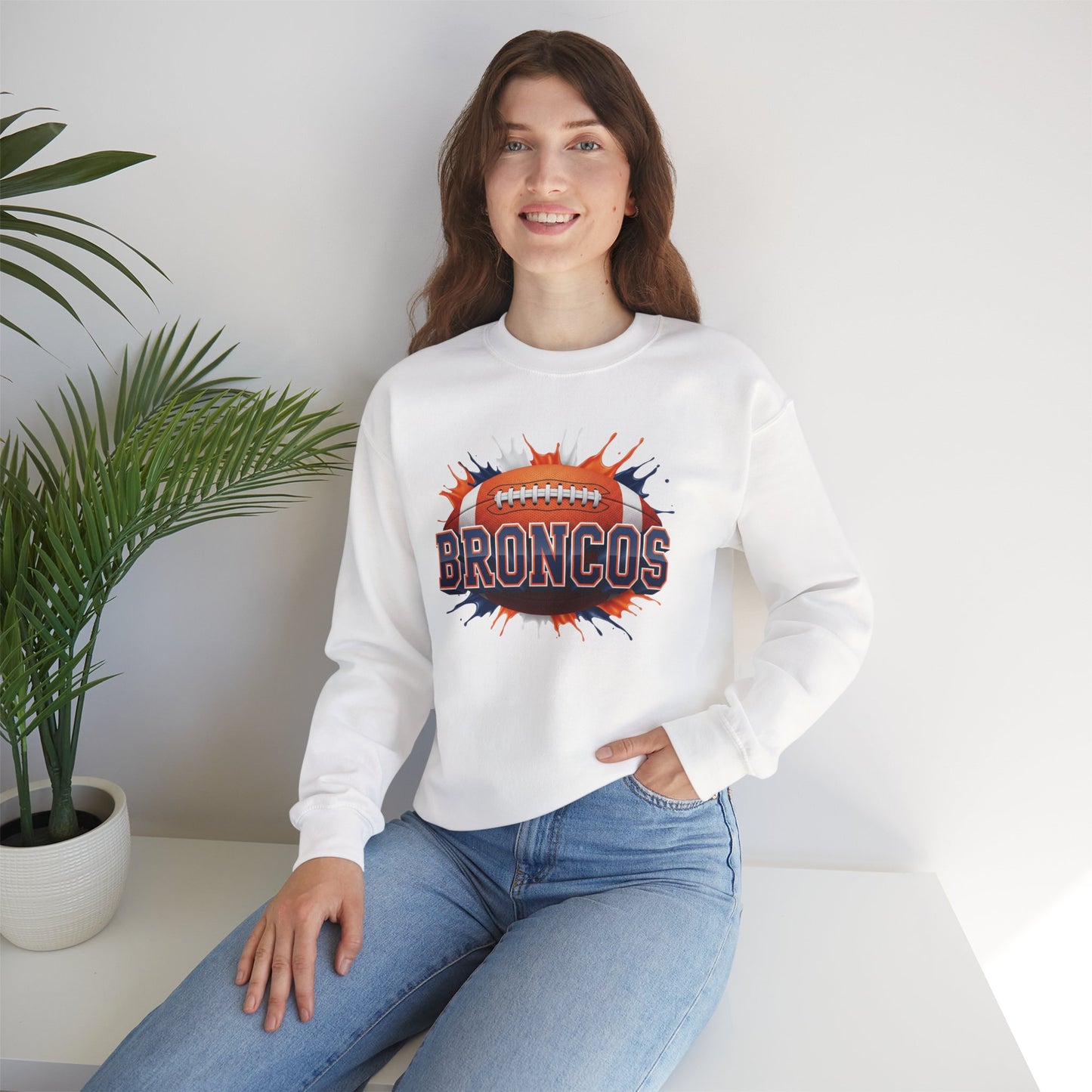 Denver Football Sweatshirt, Denver Team Sweatshirt, Football Gift for Denver Fans, Game Day Sports Fan Football Apparel