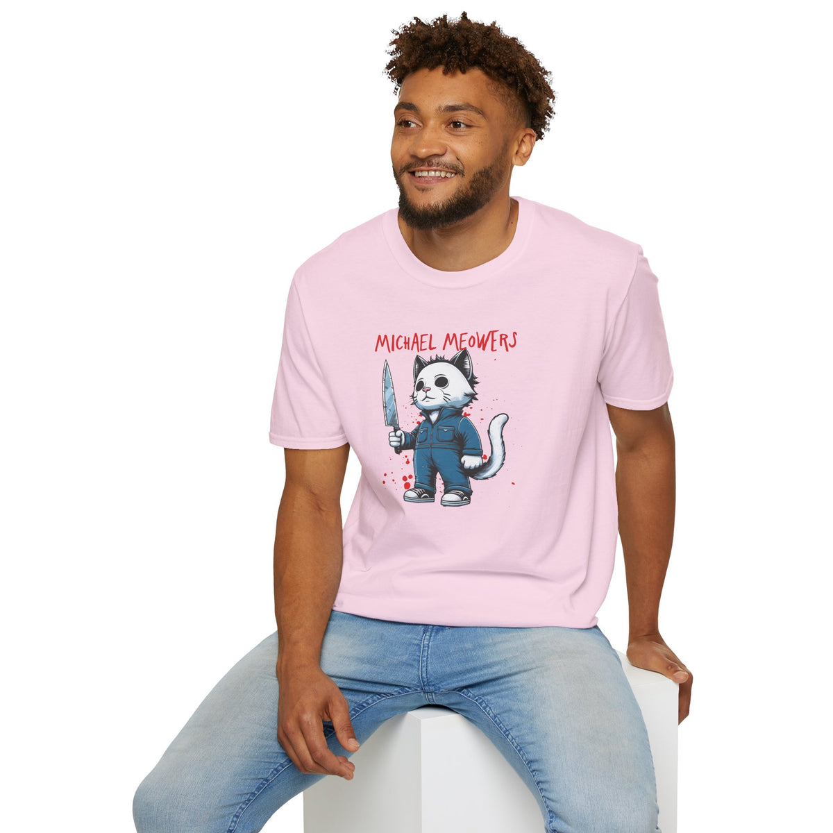 Michael Meowers Halloween Funny Cat T-Shirt, Scary Movie Tee, Halloween Cat Shirt, Horror Movie Cat Fan Gift, Horror Movie Character