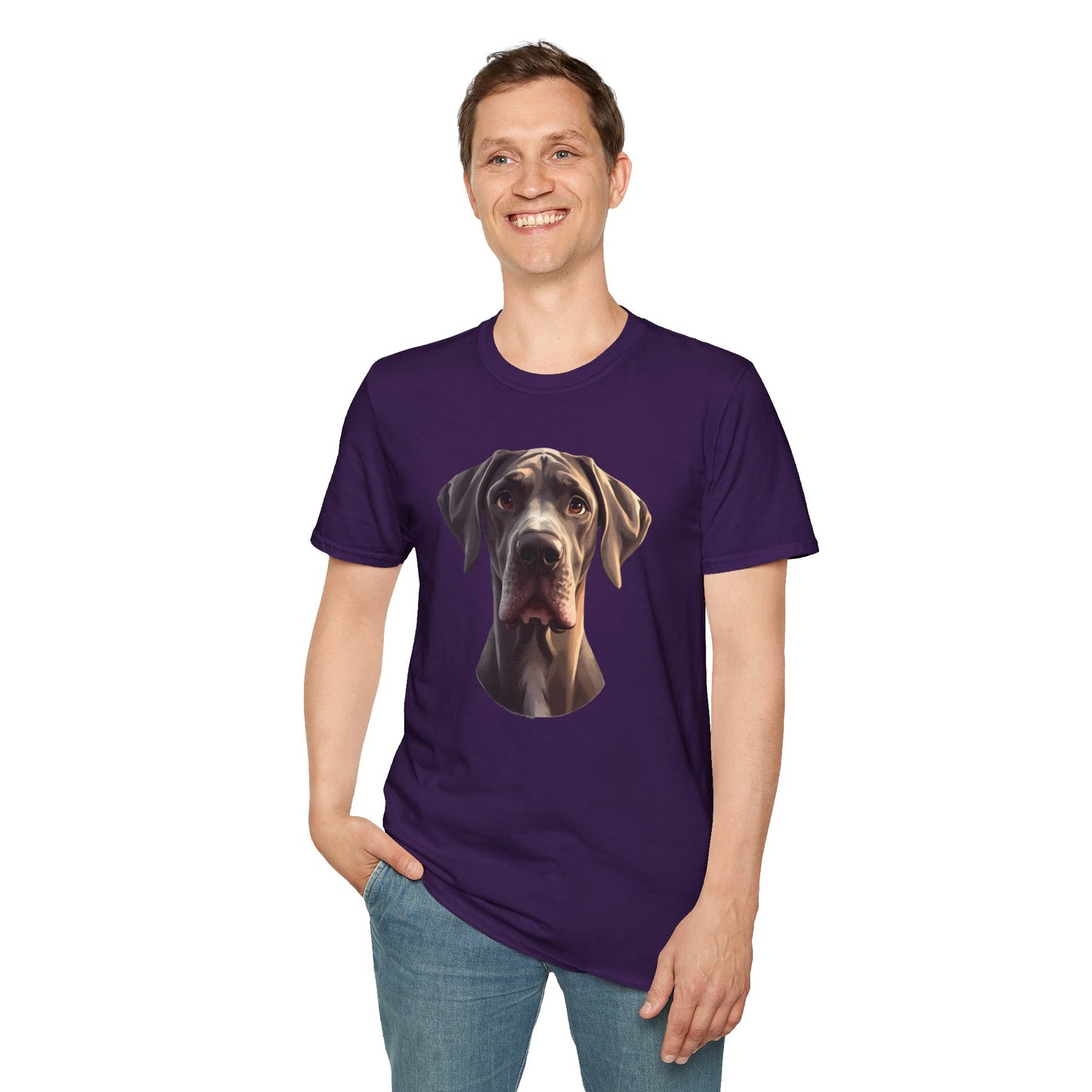 Great Dane Dog Portrait Shirt – Great Dane Dog Lover Gift, Cute Dog Mom Tee, Dog Dad Shirt, Pet Breed Apparel