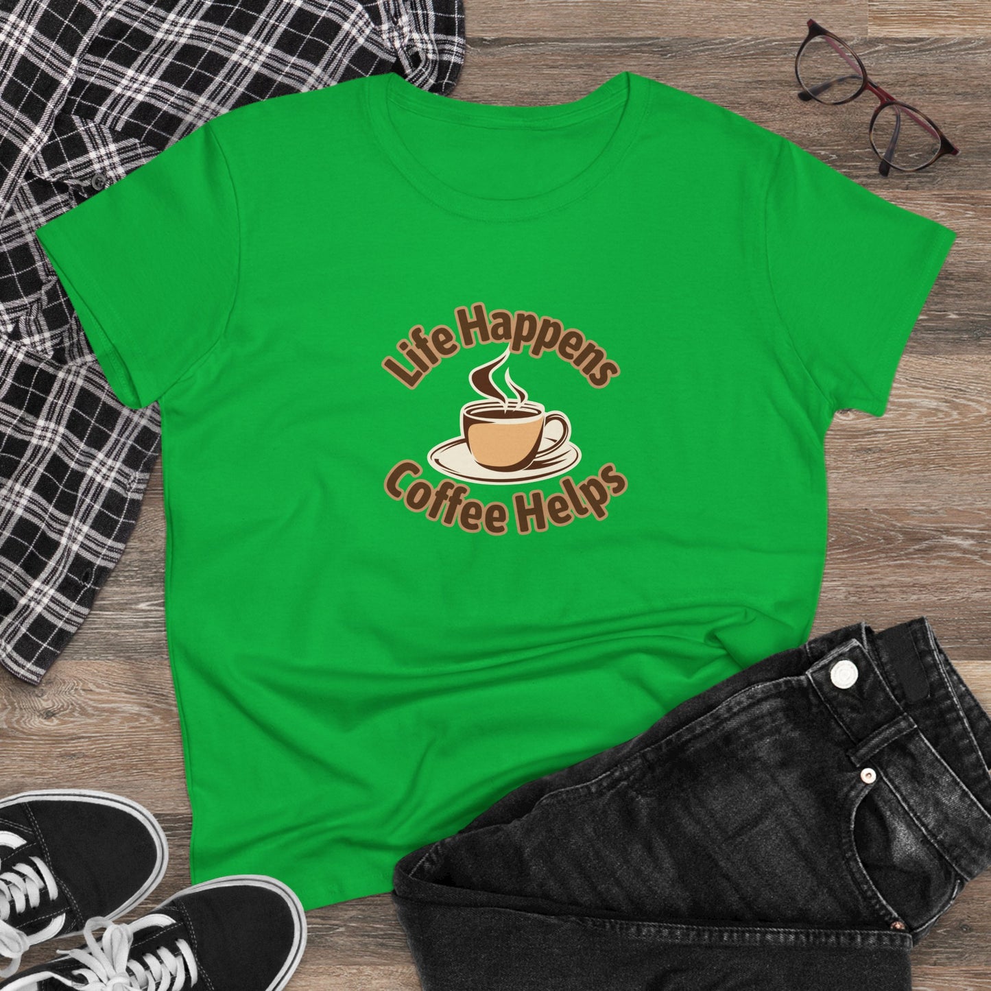 Life Happens Coffee Helps Shirt, Funny Coffee Shirt, Mother's Day Gift, Coffee Lover Gift, Mom Gift, Coffee Drinker Gift, Mother Gift