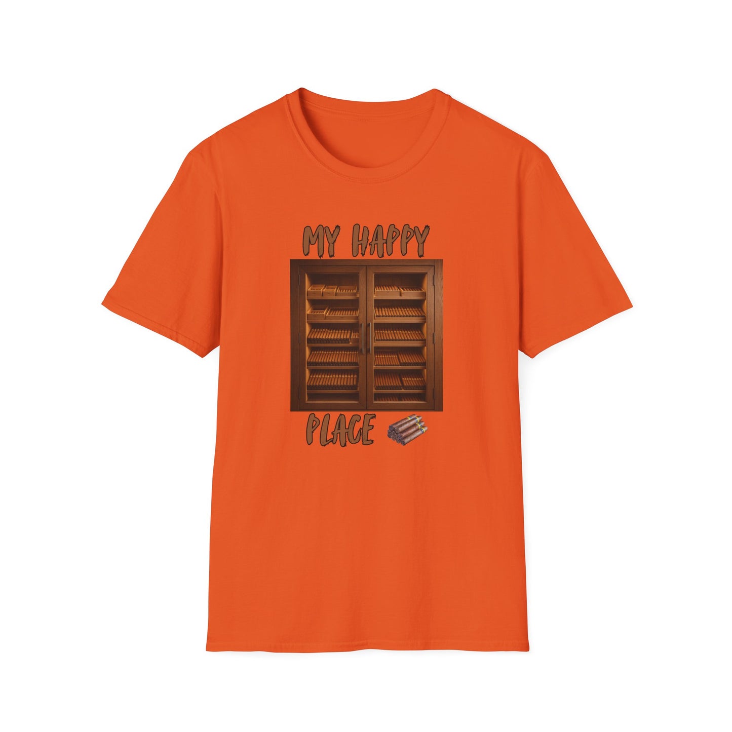 My Happy Place Cigar Unisex T-Shirt, BBQ Pool Party Shirt, Relaxation Leisure, Cigar lover Gift, Cigar Aficionado, Dad Gift, Summer Shirt