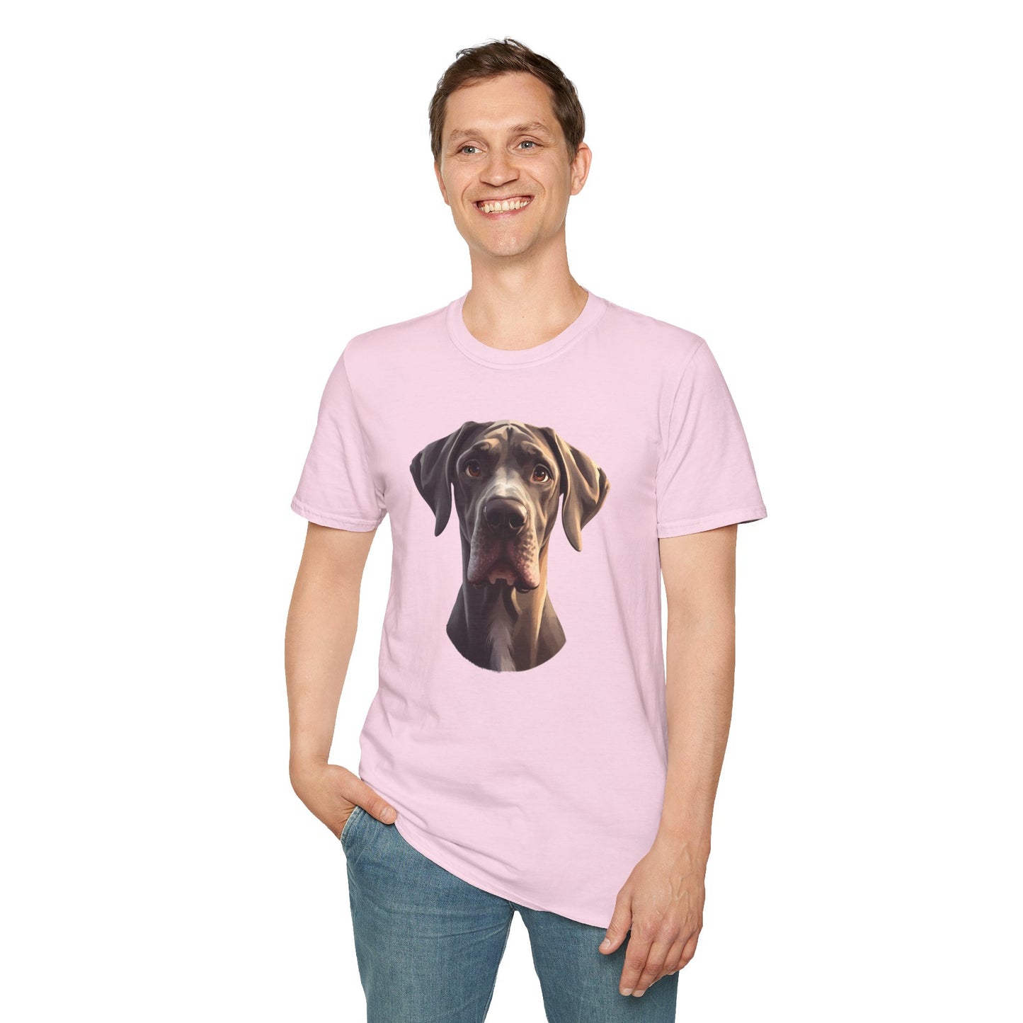 Great Dane Dog Portrait Shirt – Great Dane Dog Lover Gift, Cute Dog Mom Tee, Dog Dad Shirt, Pet Breed Apparel