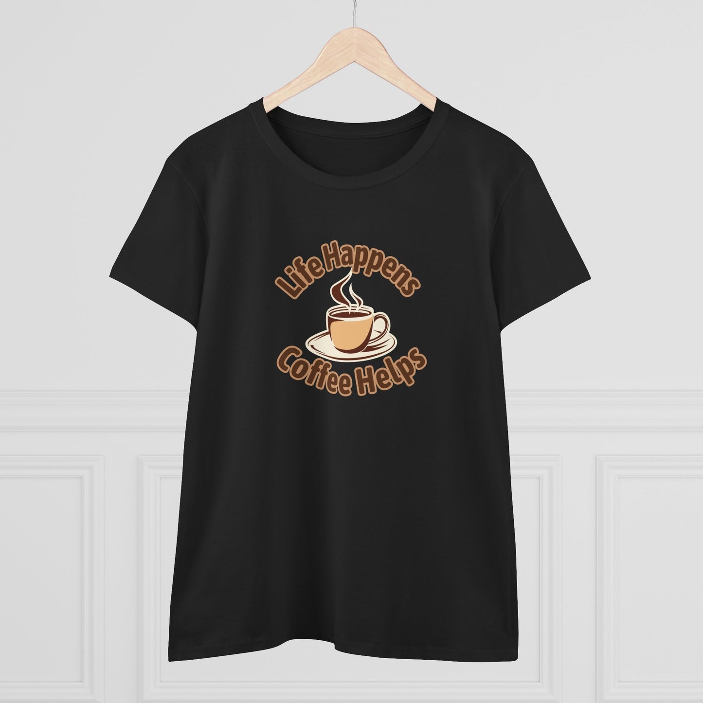 Life Happens Coffee Helps Shirt, Funny Coffee Shirt, Mother's Day Gift, Coffee Lover Gift, Mom Gift, Coffee Drinker Gift, Mother Gift