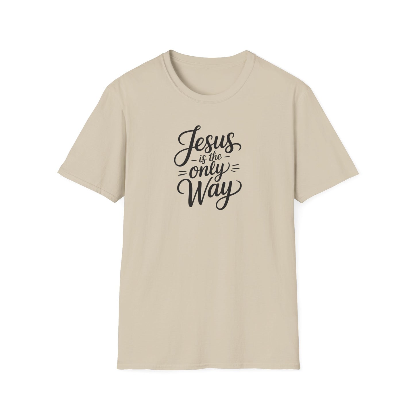 Jesus Is the Only Way T-Shirt – Christian Faith Shirt, Inspirational Bible Verse Tee, Religious Graphic Top
