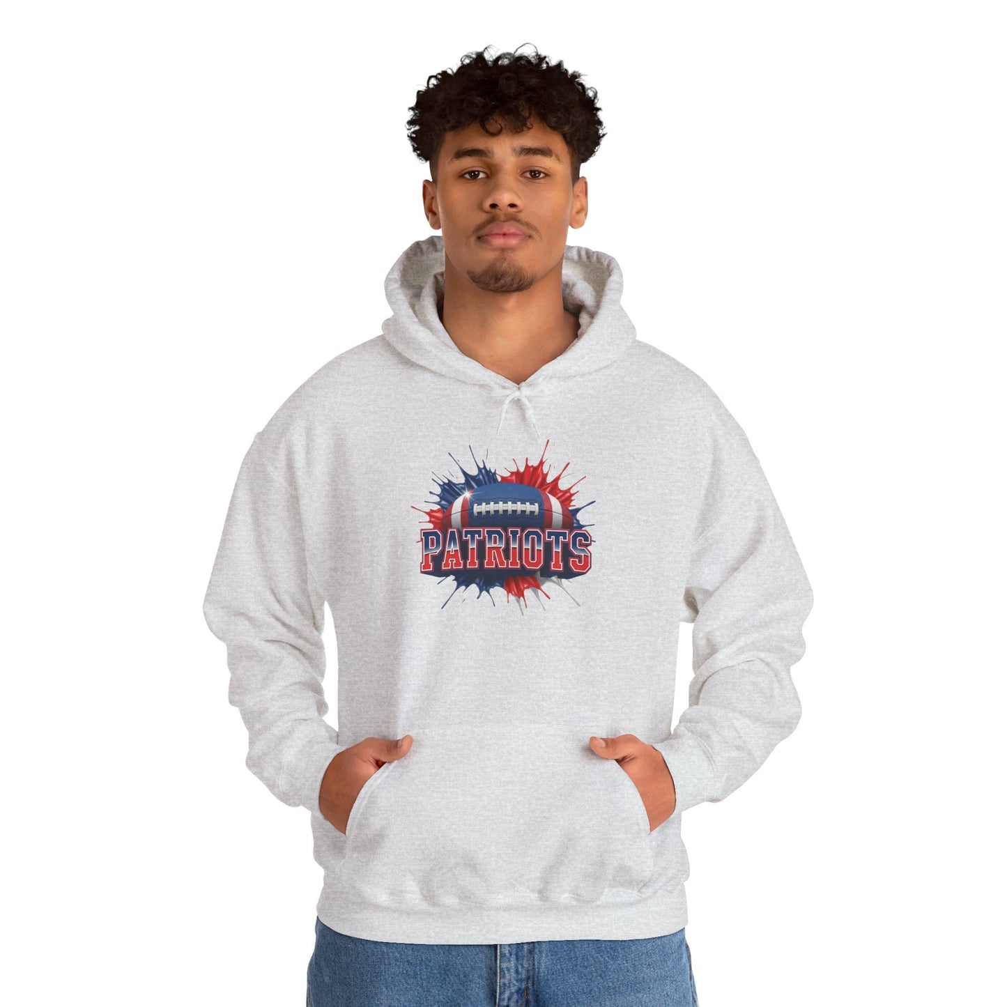 New England Football Hoodie, New England Team Hoodie, Football Gift for New England Fans, Game Day Sports Fan Apparel, Football Fan Gift