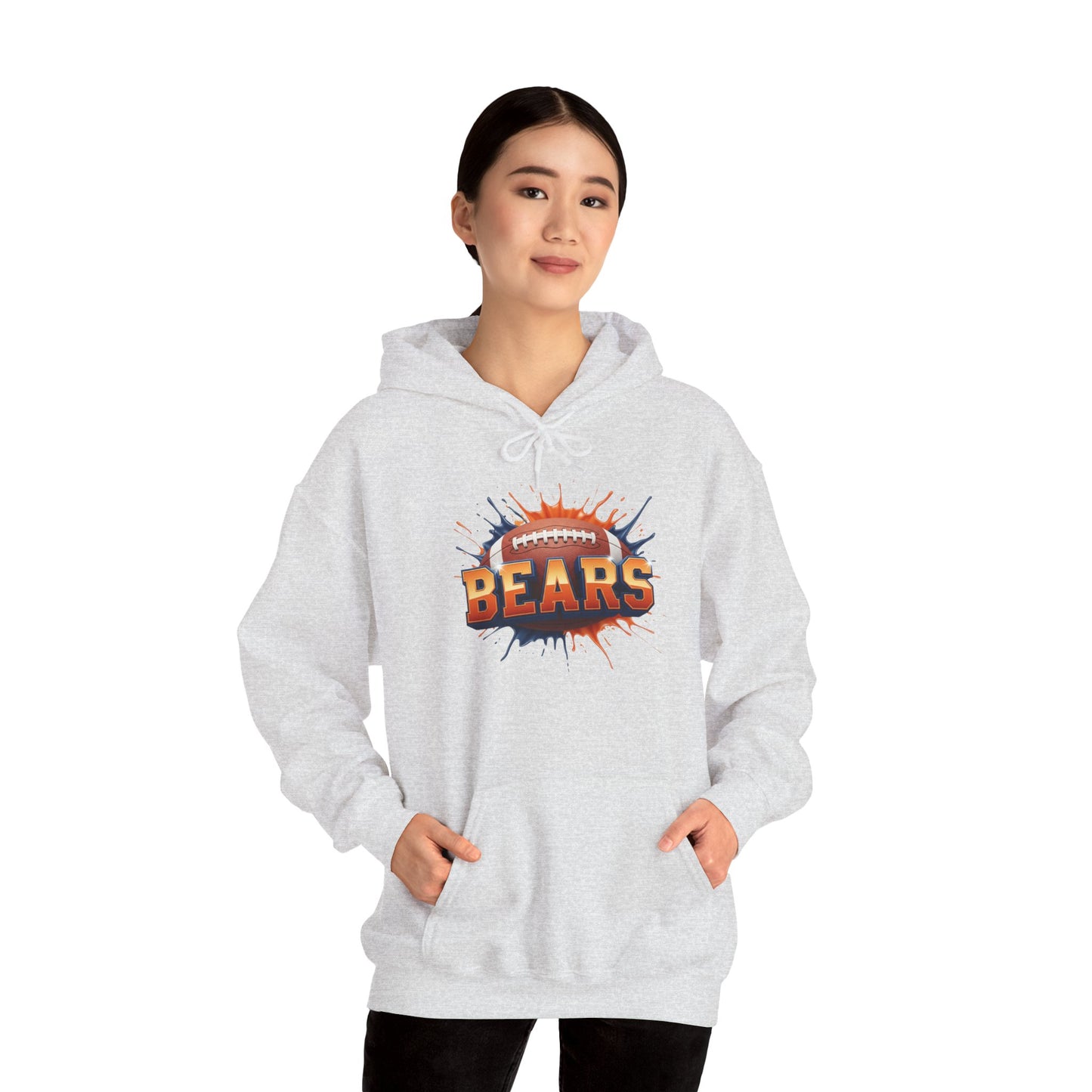 Chicago Football Hoodie, Chicago Team Hoodie, Football Gift for Chicago Fans, Game Day Sports Fan Apparel, Football Fan Gift