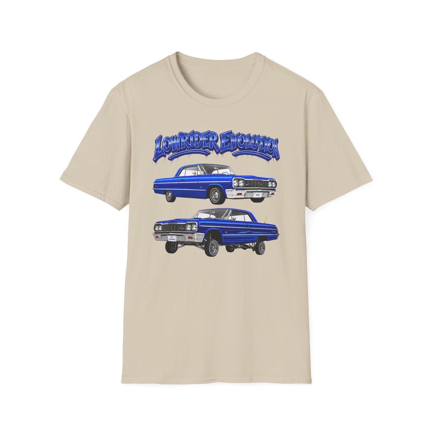 Classic Lowrider Shirt, Lowrider Evolution Tee, Blue Vintage Car Shirt, Car Enthusiast Gift, Retro Auto Graphic Tee