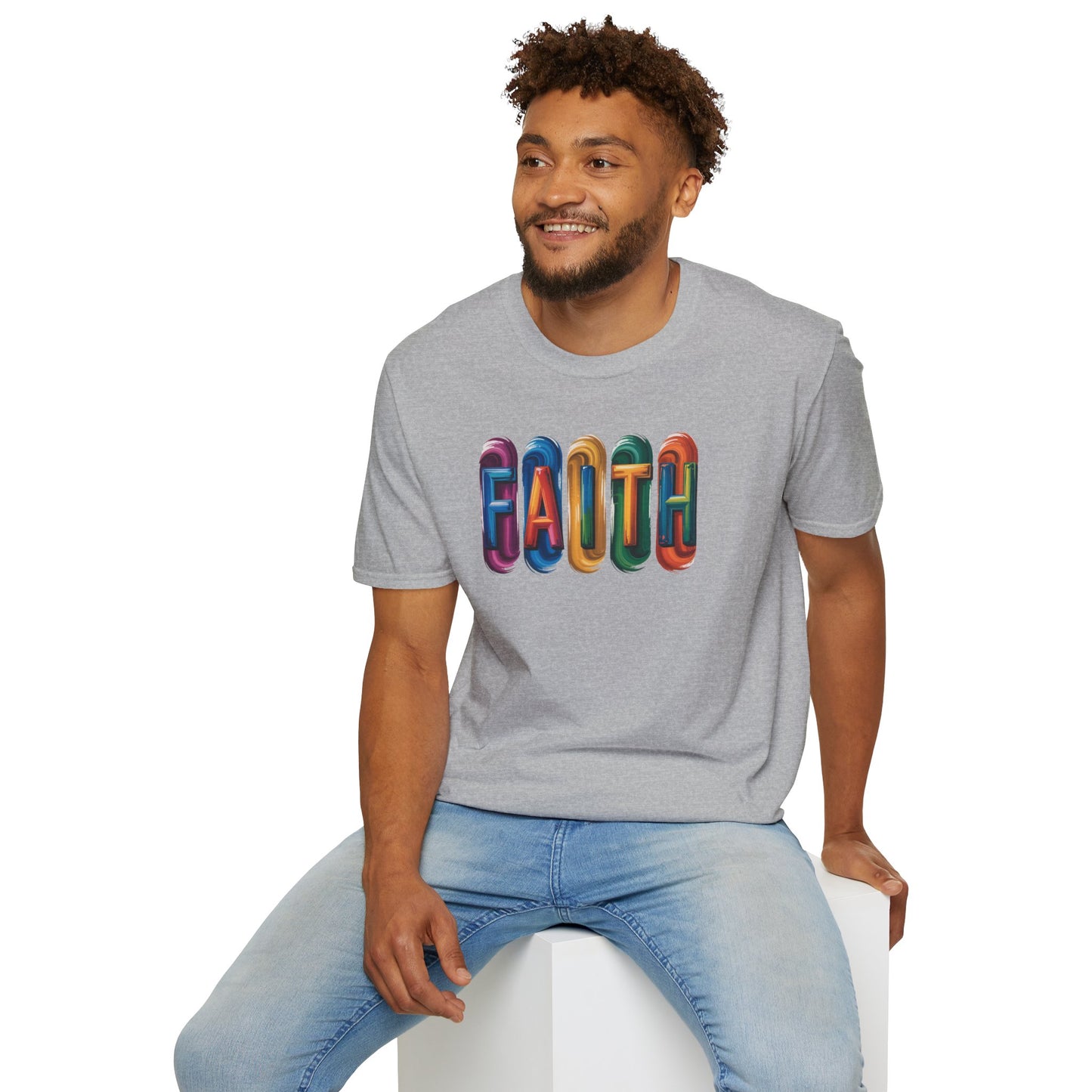 FAITH T-Shirt – Inspirational Christian Shirt for Men & Women, Colorful Faith Graphic Tee, Motivational Religious Apparel