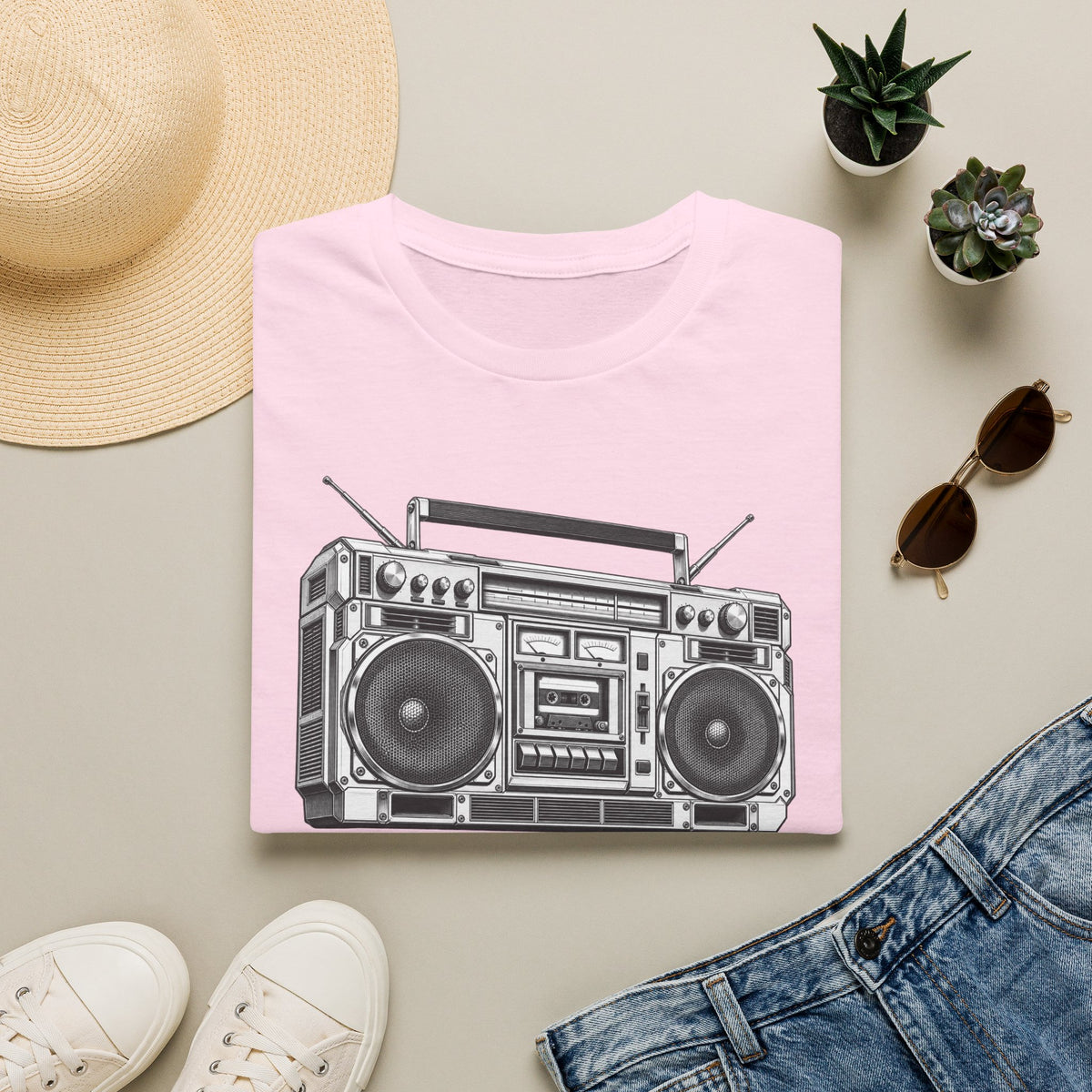 Boombox T-Shirt, Retro Music Shirt, Vintage Cassette Radio Tee, 80s 90s Nostalgia, Music Lover Gift