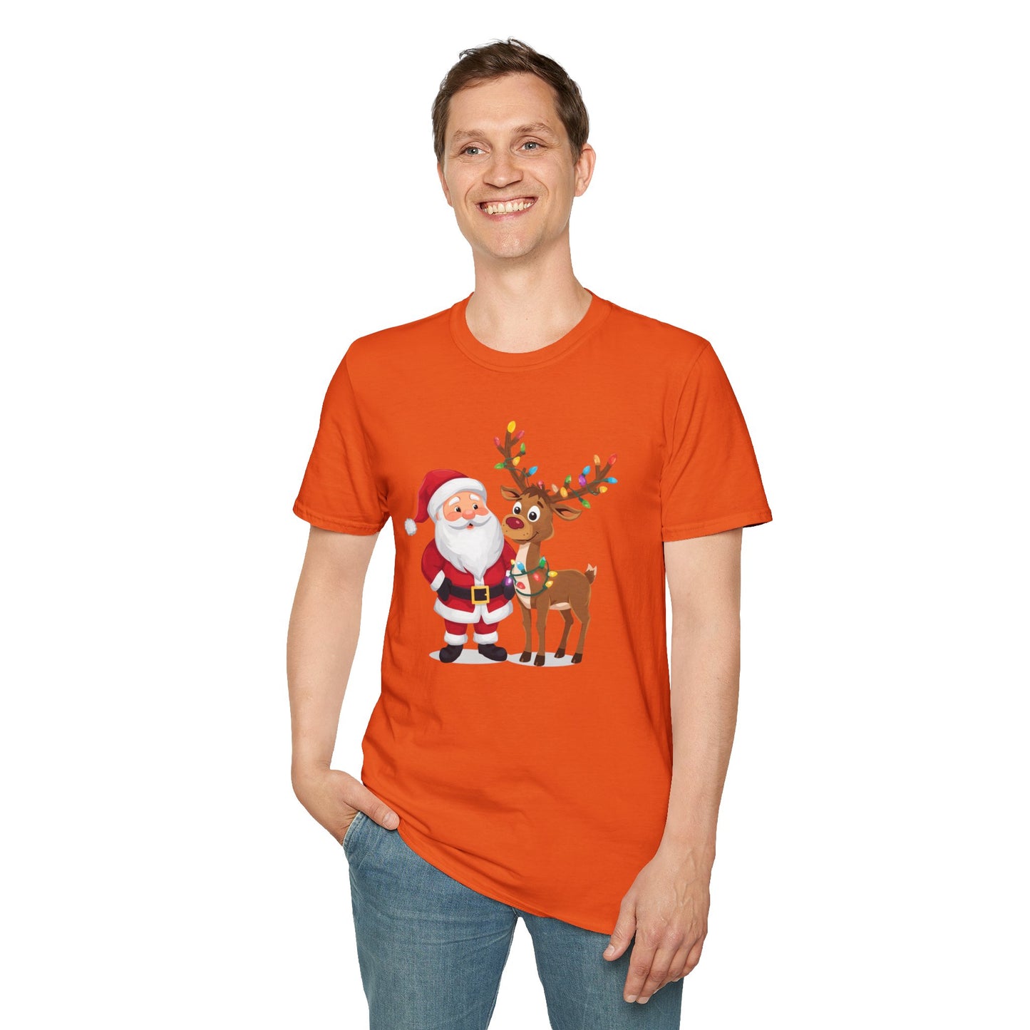 Santa and Rudolph Shirt, Family Christmas Shirts, Christmas T Shirt, Holiday Shirt, Cute Xmas Shirt for the family, Holiday Gift