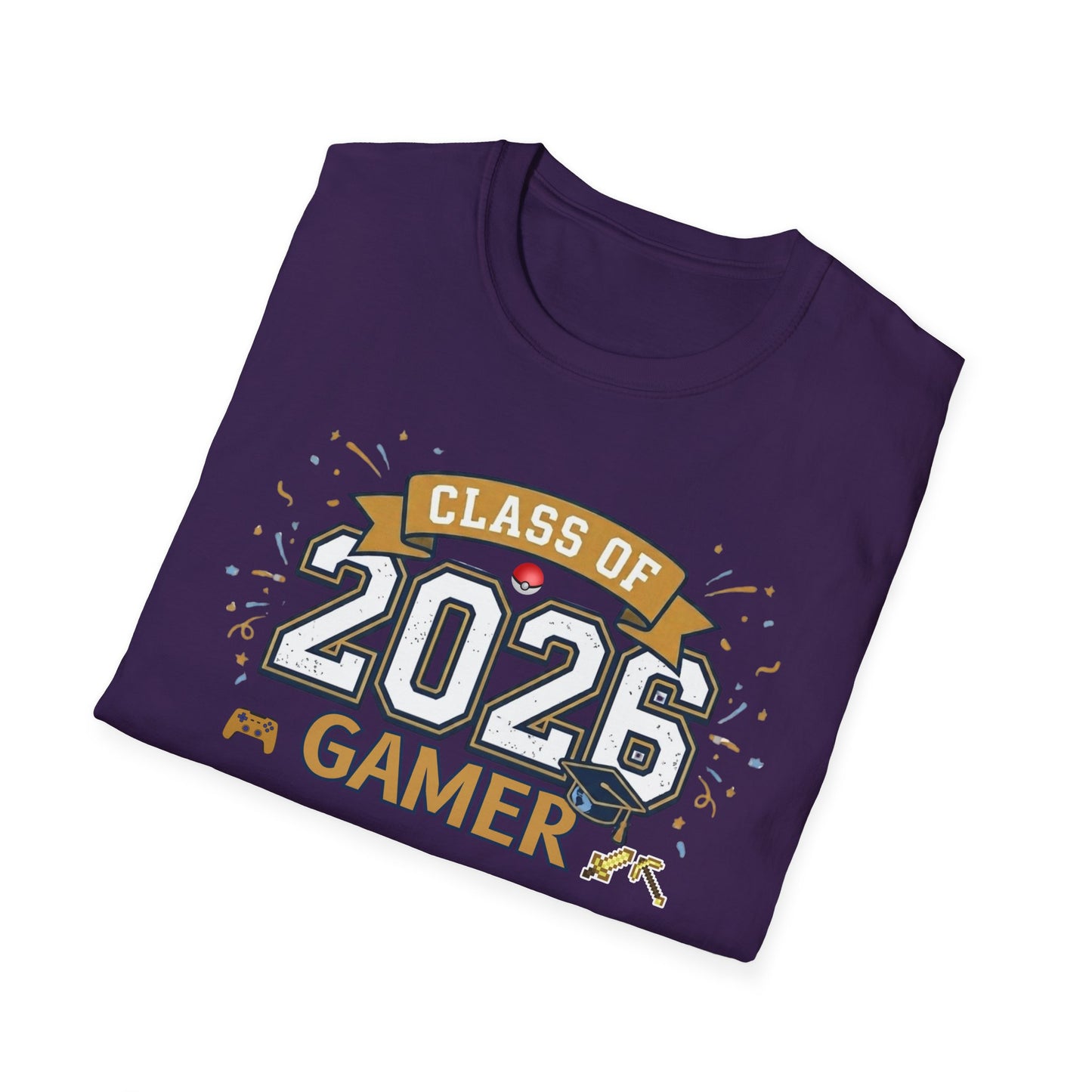 Class of 2026 Gamer T-Shirt – Graduation Gift for Gamers, Senior 2026 Shirt, Video Game Grad Tee, High School or College
