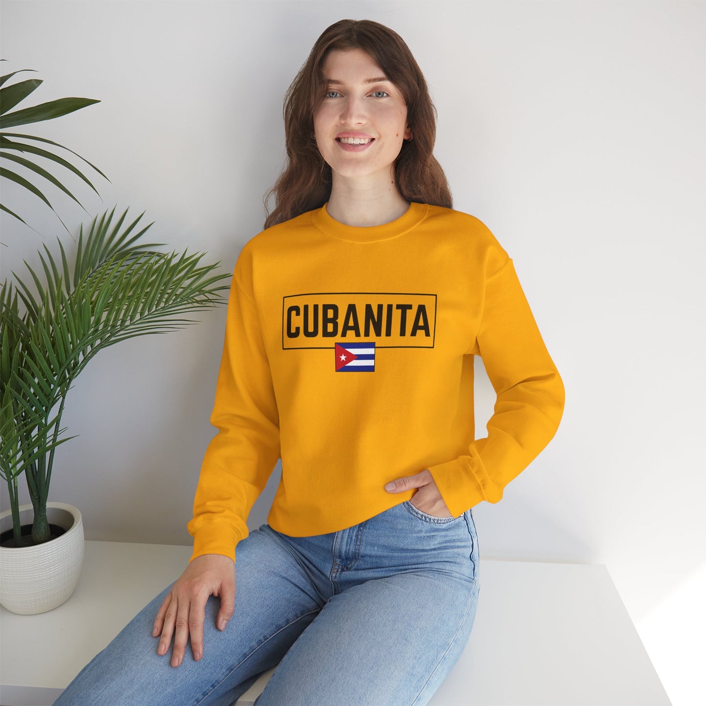 CUBANITA Sweatshirt – Cuban Flag Sweatshirt for Women, Latino Pride Sweatshirt, Cuba Heritage Top, Cuban Culture Graphic Sweatshirt
