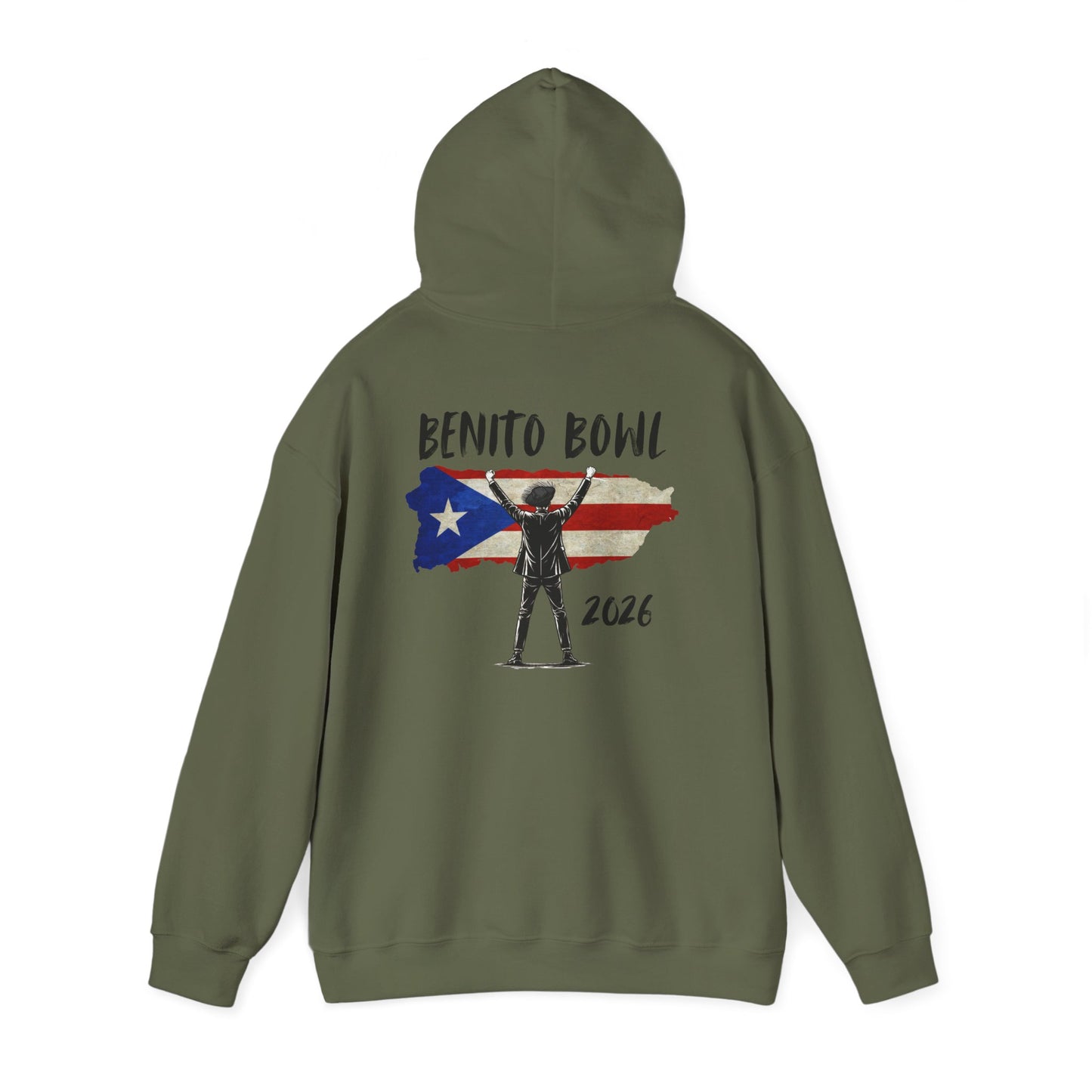 Benito Bowl PR Flag 2026 Hoodie, Benito Bowl XL, Football Fan Gift, Puerto Rico Boricua Heritage Culture Pride Hoodie