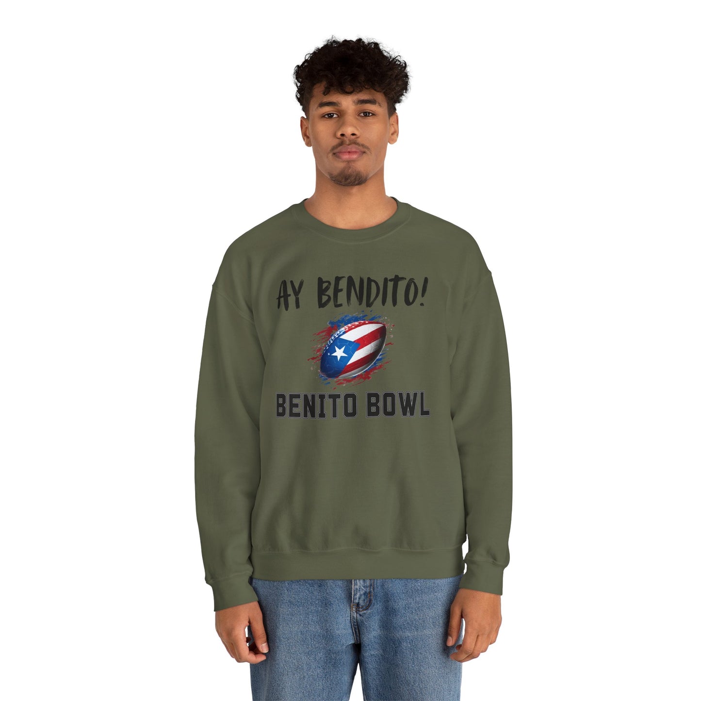 Ay Bendito! Benito Bowl Sweatshirt, Halftime Benito Shirt, Football Fan Gift, Benito Sweatshirt, Puerto Rico Heritage Boriqua Pride Gift