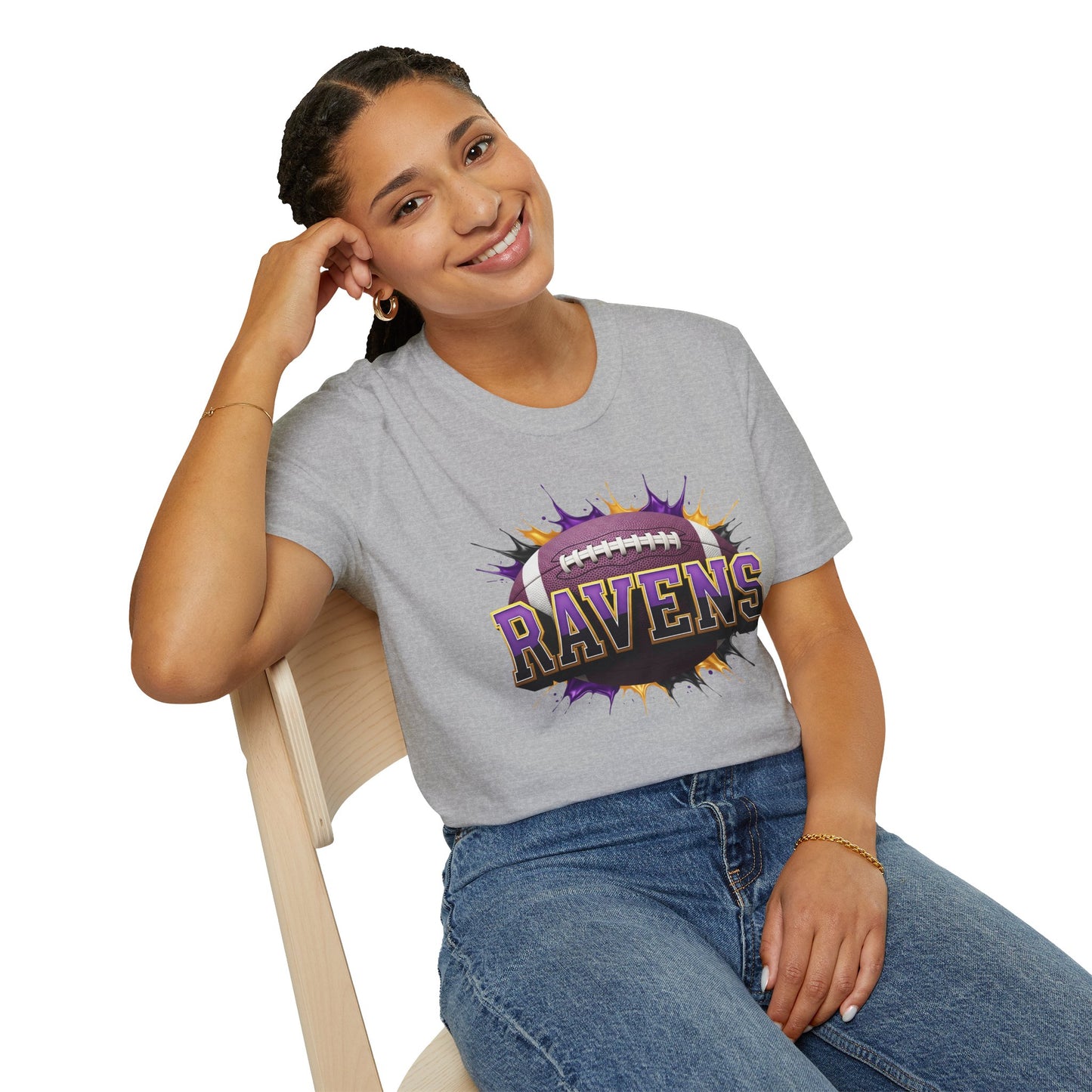 Baltimore Football Unisex T-Shirt, Baltimore Team Tee, Football Gift for Baltimore Fans, Game Day Shirt, Sports Fan Apparel Football Tee
