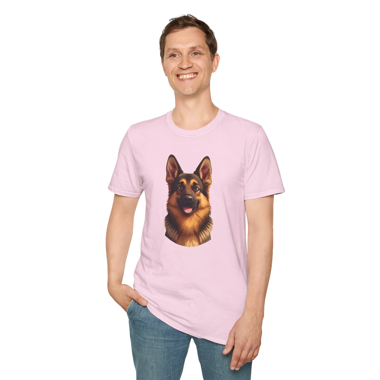 German Shepherd Dog Portrait Shirt – German Shepherd Dog Lover Gift, Cute Dog Mom Tee, Dog Dad Shirt, Pet Breed Apparel