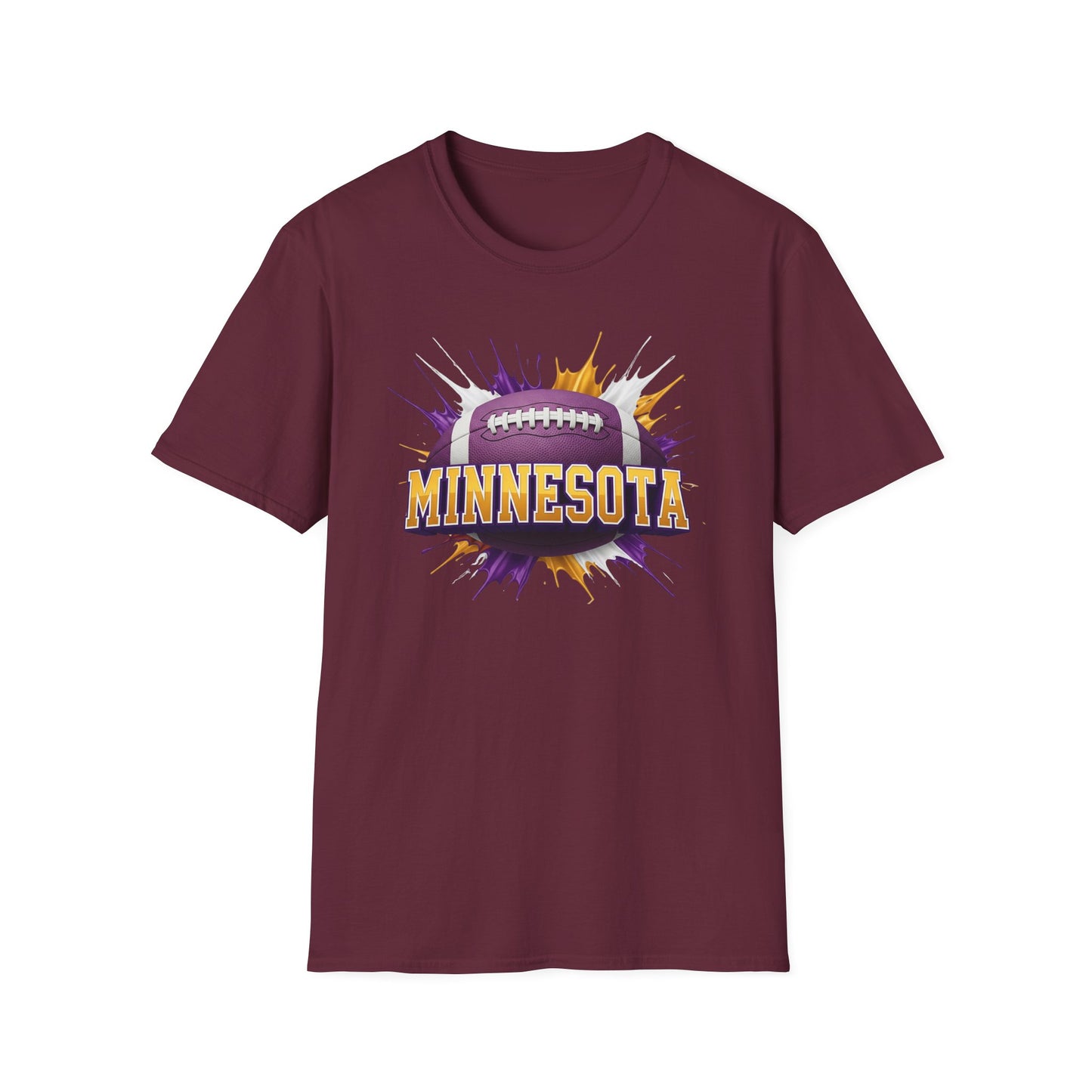 Minnesota Football Unisex T-Shirt, Minnesota Team Tee, Football Gift for Minnesota Fans, Game Day Shirt, Sports Fan Apparel Football Tee