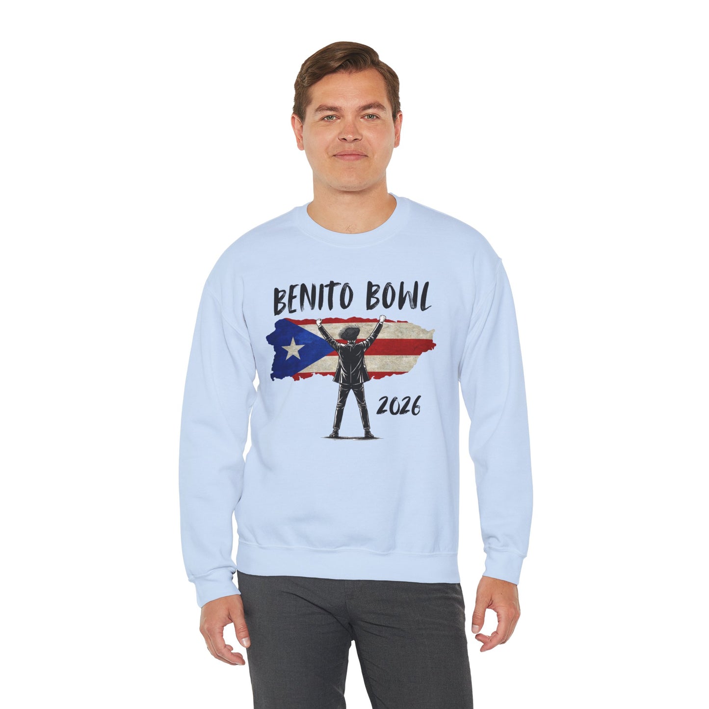 Benito Bowl 2026 PR Flag Sweatshirt, Benito Bowl, Football Fan Gift, Puerto Rico Boricua Heritage Culture Pride sweatshirt