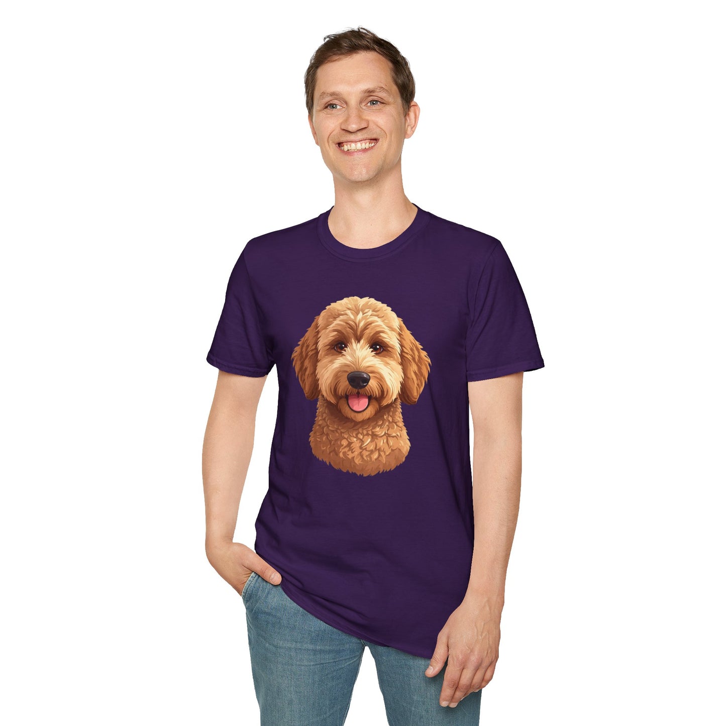 Goldendoodle Dog Portrait Shirt – Goldendoodle Dog Lover Gift, Cute Dog Mom Tee, Dog Dad Shirt, Pet Breed Apparel