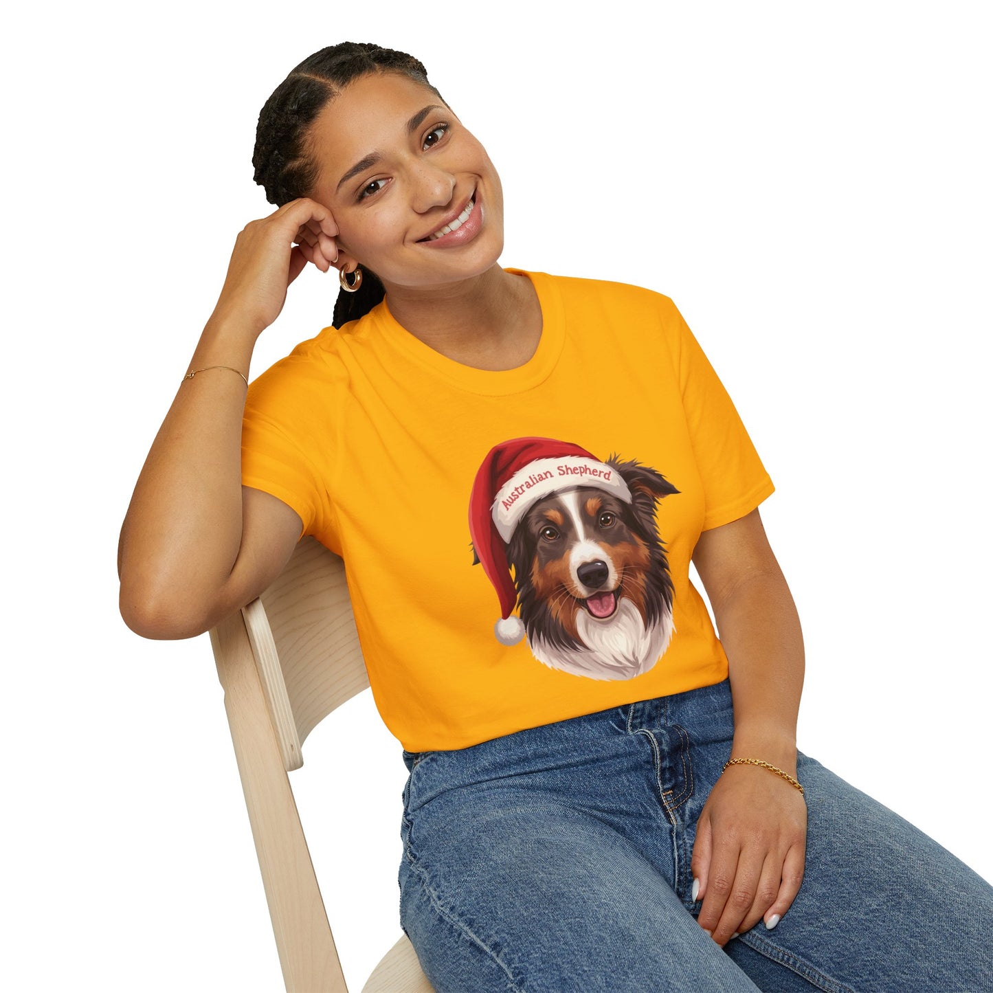 Australian Shepherd Dog Portrait Shirt – Aussie Dog Lover Gift, Cute Dog Mom Tee, Dog Dad Shirt, Pet Breed Apparel