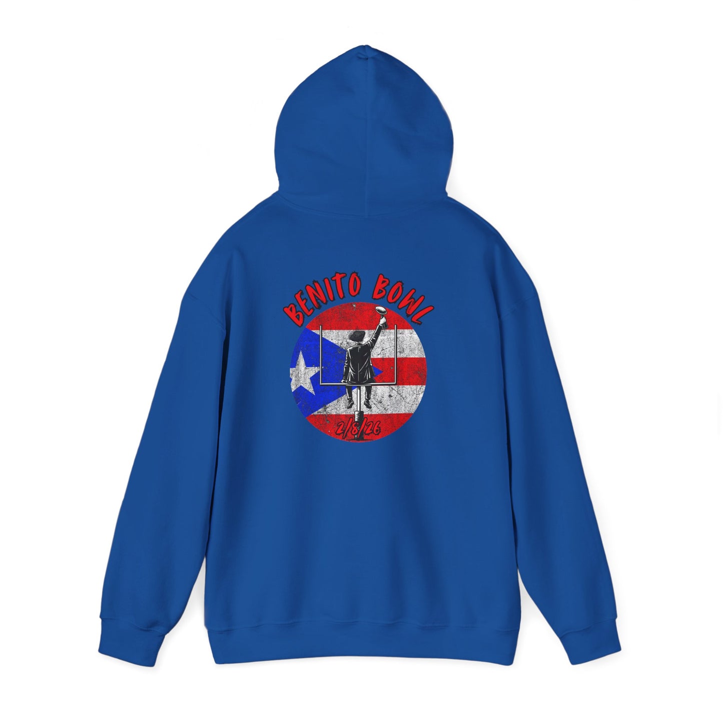 Benito Bowl 2/8/26 Hoodie – Puerto Rico Heritage, Boricua Pride Football Benito Fan Hoodie