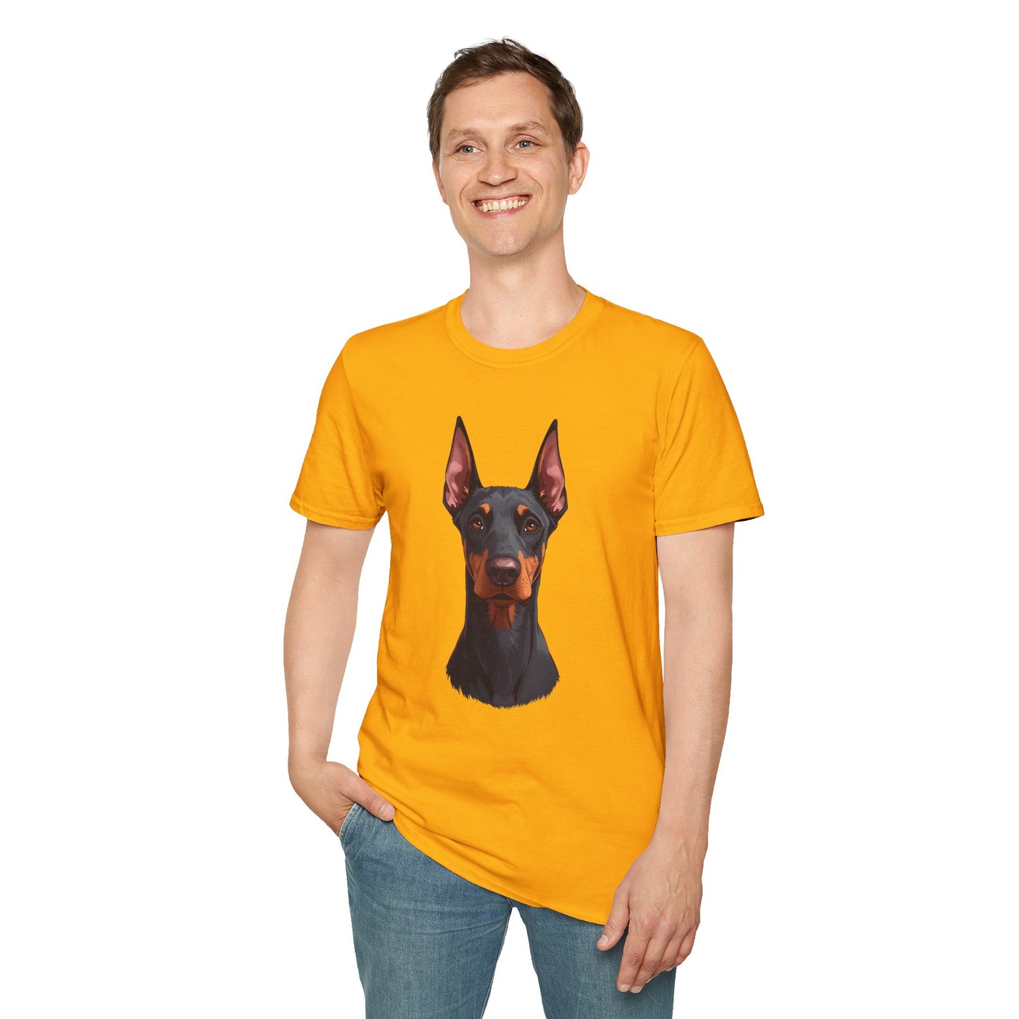Doberman Dog Portrait Shirt – Doberman Dog Lover Gift, Cute Dog Mom Tee, Dog Dad Shirt, Pet Breed Apparel