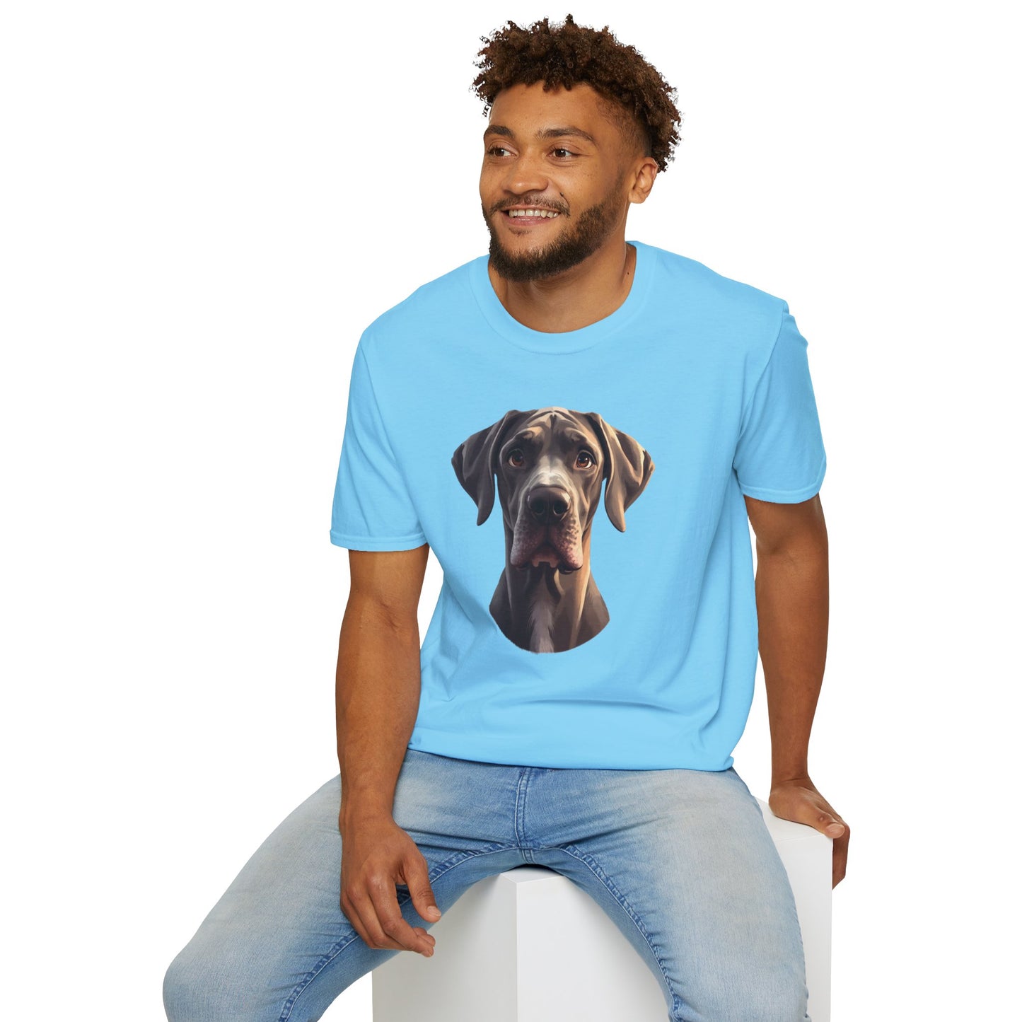 Great Dane Dog Portrait Shirt – Great Dane Dog Lover Gift, Cute Dog Mom Tee, Dog Dad Shirt, Pet Breed Apparel