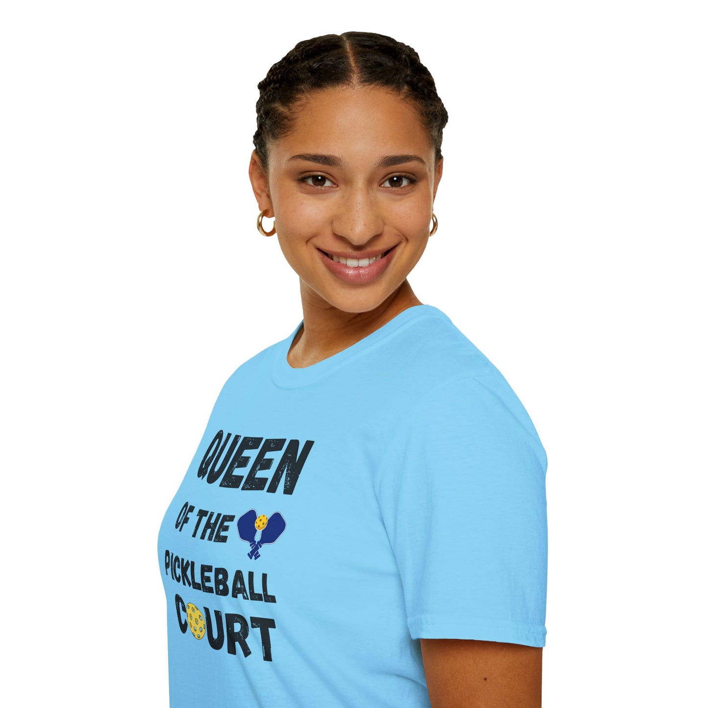 Queen of the Pickleball Court Unisex Softstyle T-Shirt, Pickleball Gift, Pickleball Apparel, Pickleball Lover Shirt, Pickleball Player Tee,