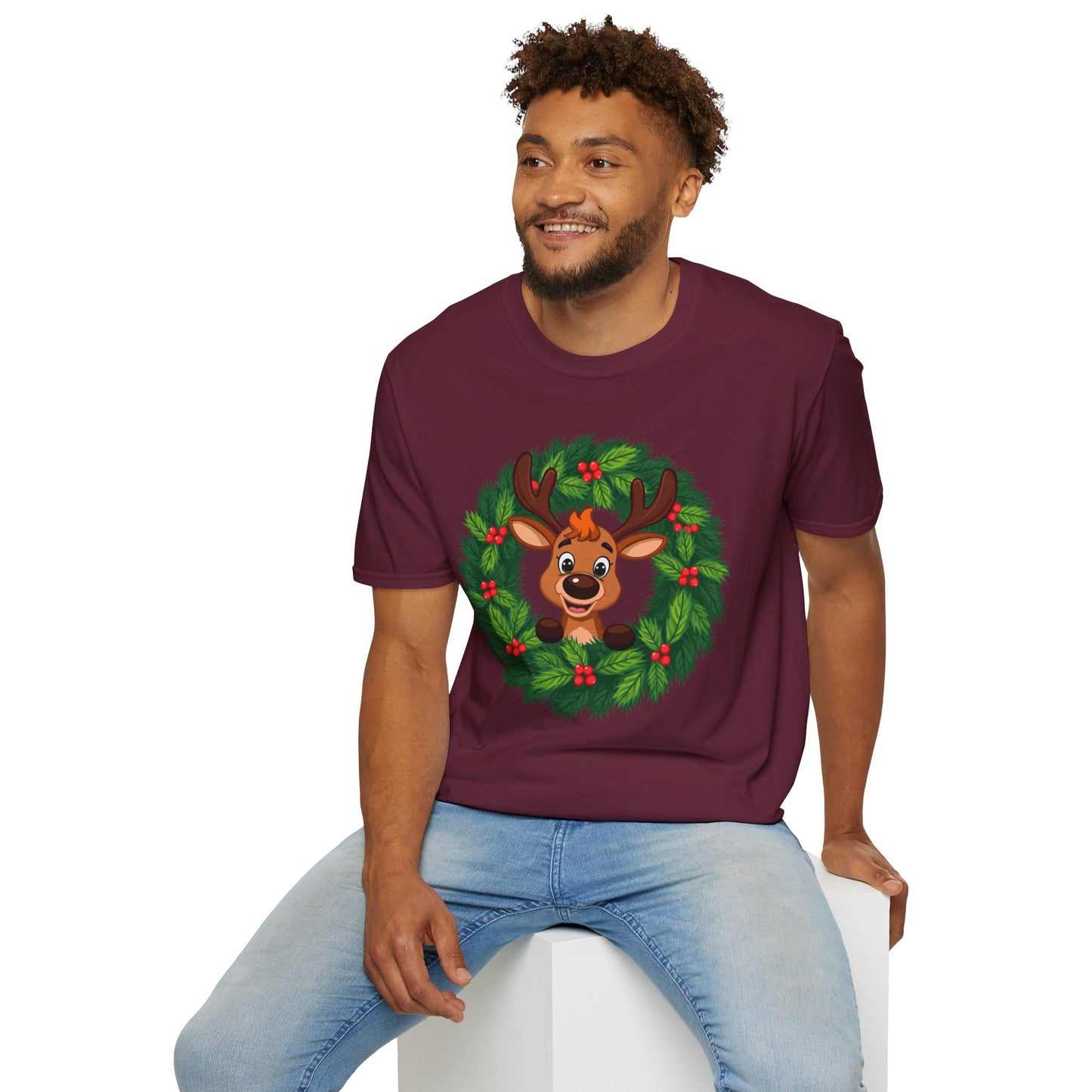 Reindeer in the Wreath Shirt, Family Christmas Shirts, Christmas T Shirt, Holiday Shirt, Cute Xmas Shirt for the family, Holiday Gift
