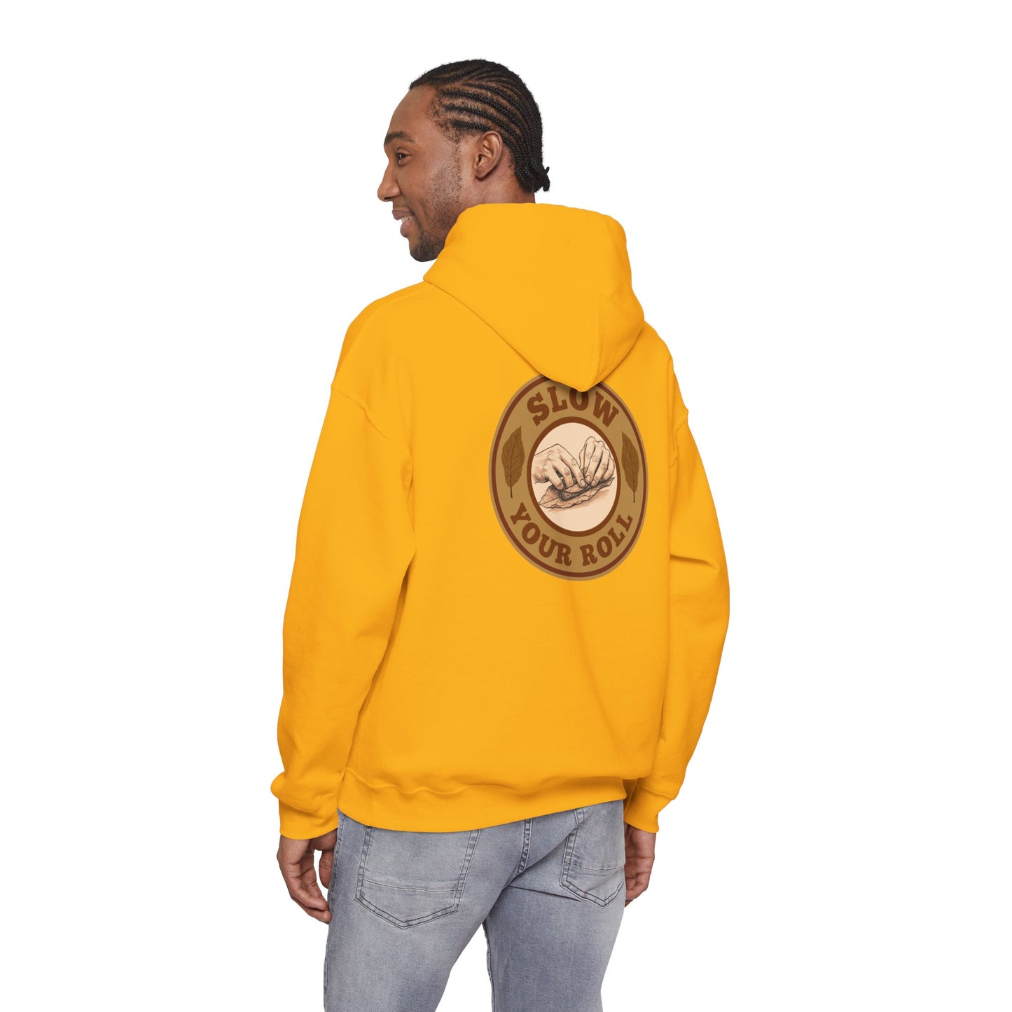 Slow Your Roll Cigar Hoodie Back Graphic, Fathers Day Gift, Relaxation Leisure, Cigar lover Gift, Cigar Aficionado, Dad Gift, Grandpa Gift