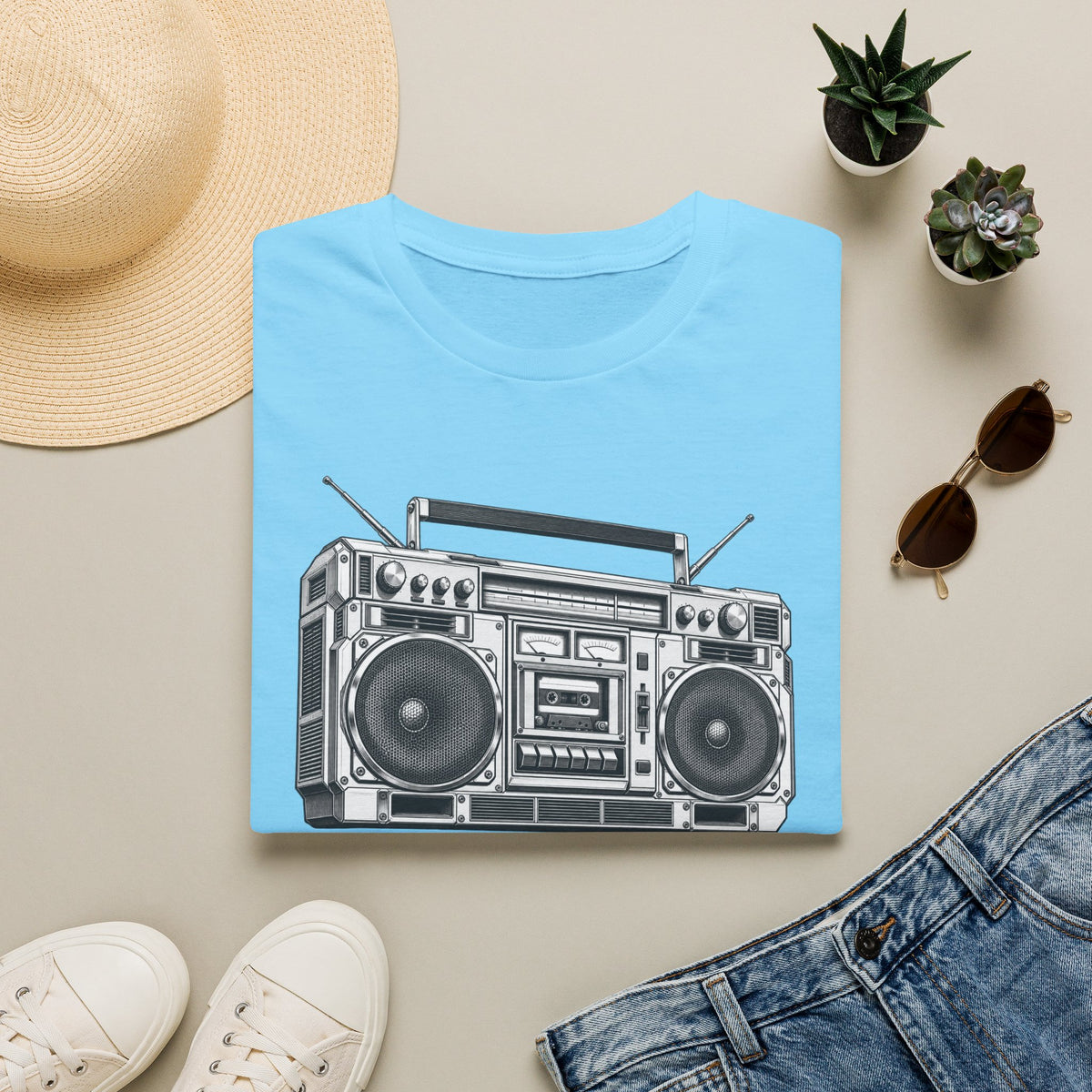 Boombox T-Shirt, Retro Music Shirt, Vintage Cassette Radio Tee, 80s 90s Nostalgia, Music Lover Gift