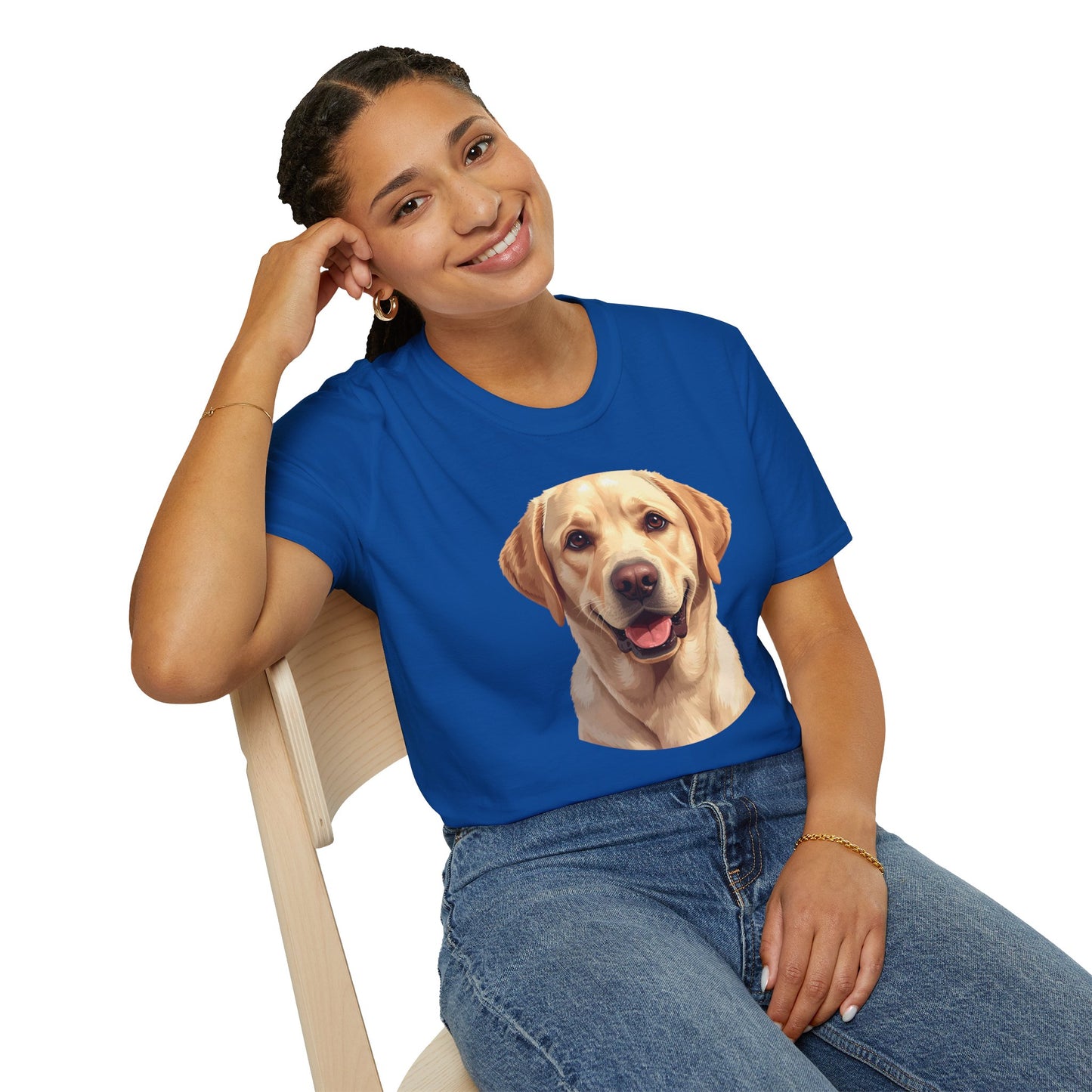 Labrador Retriever Dog Portrait Shirt – Lab Dog Lover Gift, Cute Dog Mom Tee, Dog Dad Shirt, Pet Breed Apparel