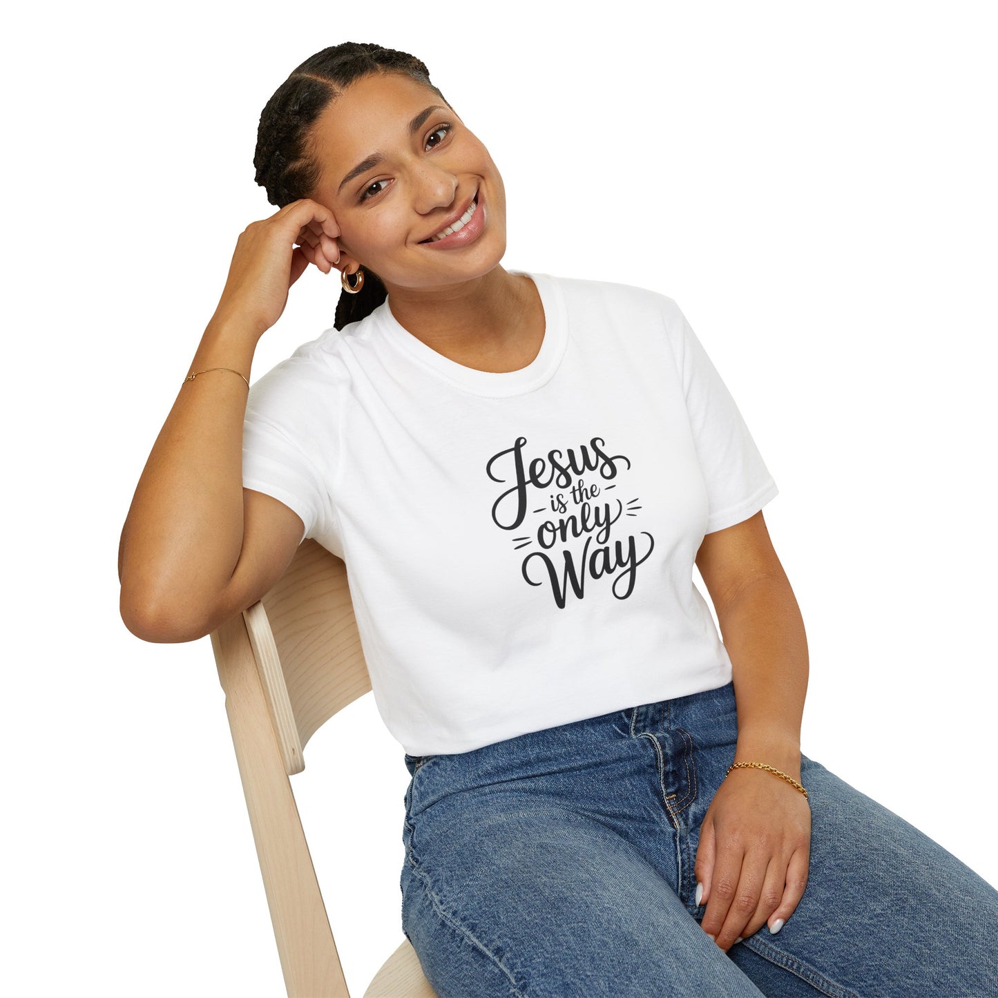 Jesus Is the Only Way T-Shirt – Christian Faith Shirt, Inspirational Bible Verse Tee, Religious Graphic Top