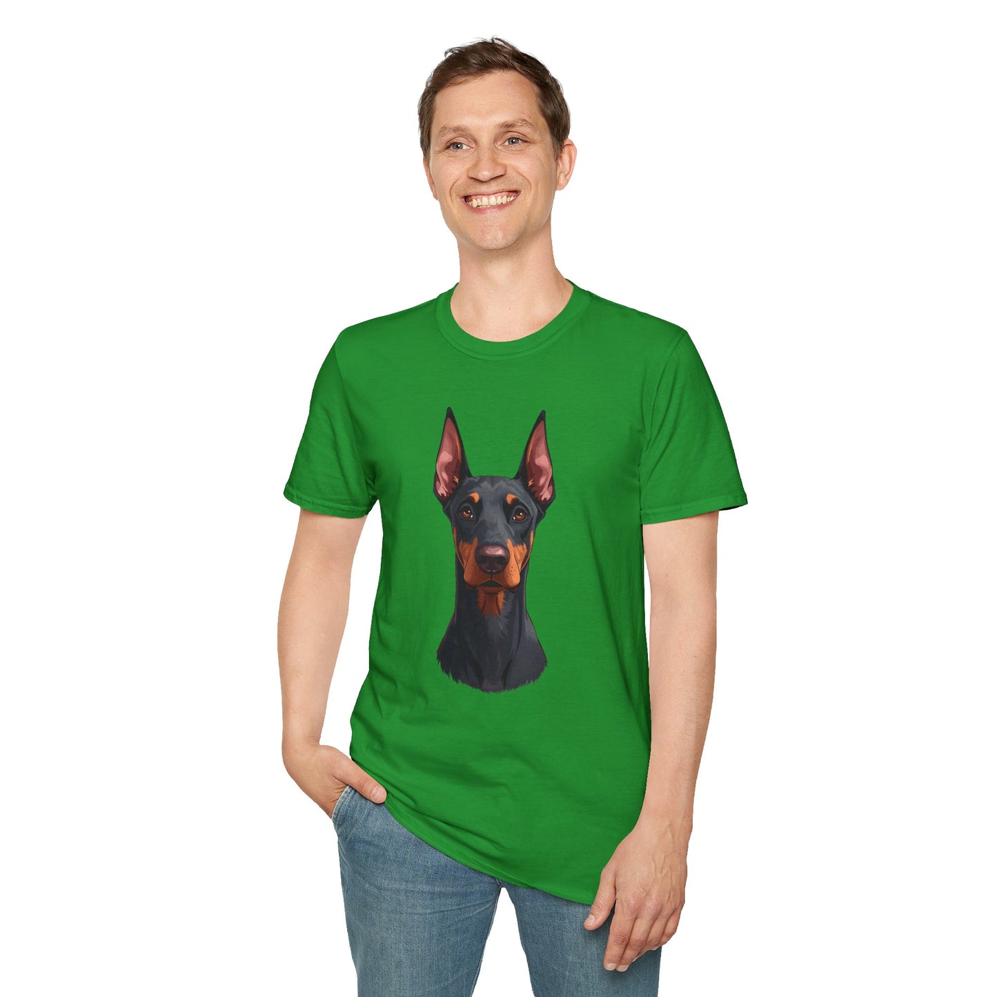 Doberman Dog Portrait Shirt – Doberman Dog Lover Gift, Cute Dog Mom Tee, Dog Dad Shirt, Pet Breed Apparel