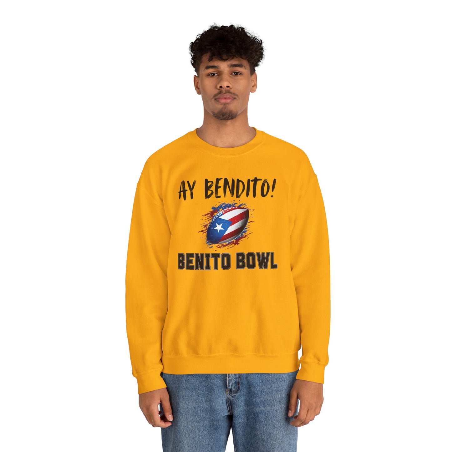 Ay Bendito! Benito Bowl Sweatshirt, Halftime Benito Shirt, Football Fan Gift, Benito Sweatshirt, Puerto Rico Heritage Boriqua Pride Gift
