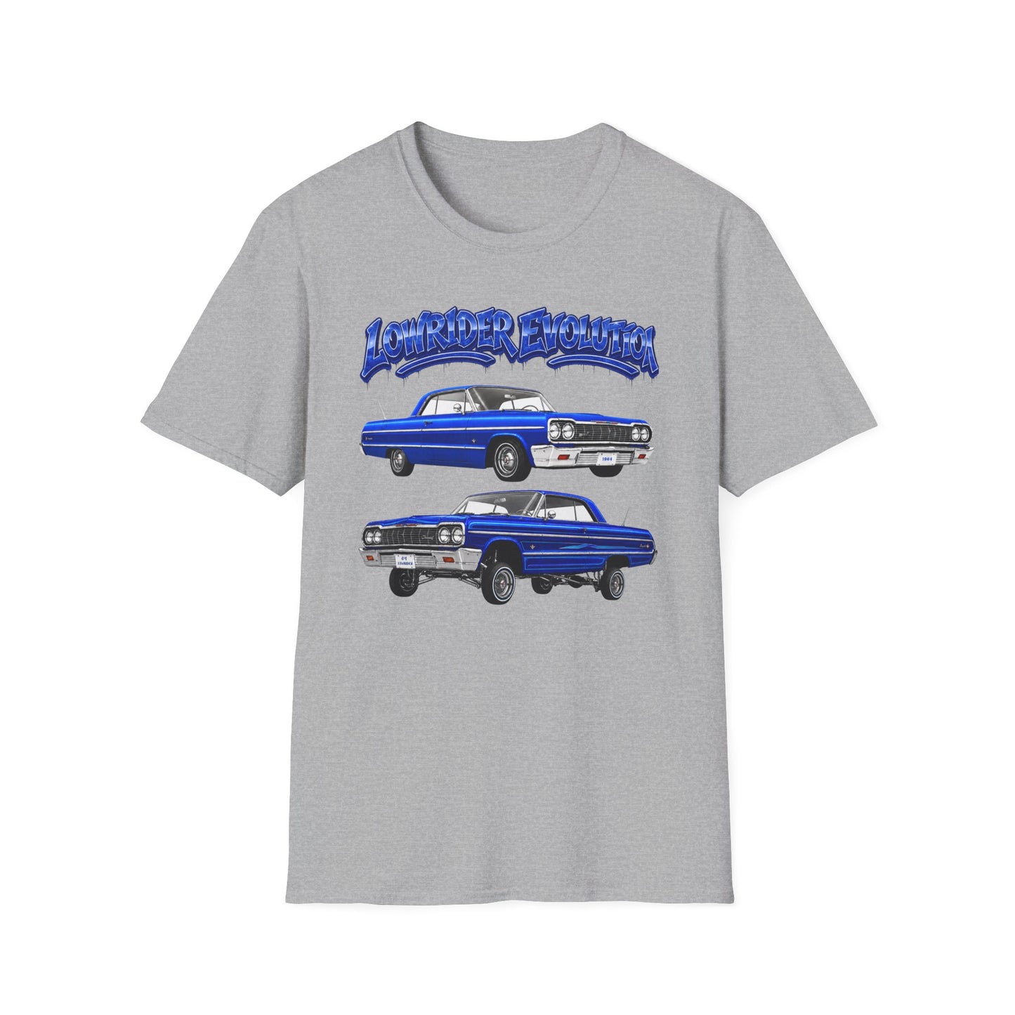 Classic Lowrider Shirt, Lowrider Evolution Tee, Blue Vintage Car Shirt, Car Enthusiast Gift, Retro Auto Graphic Tee