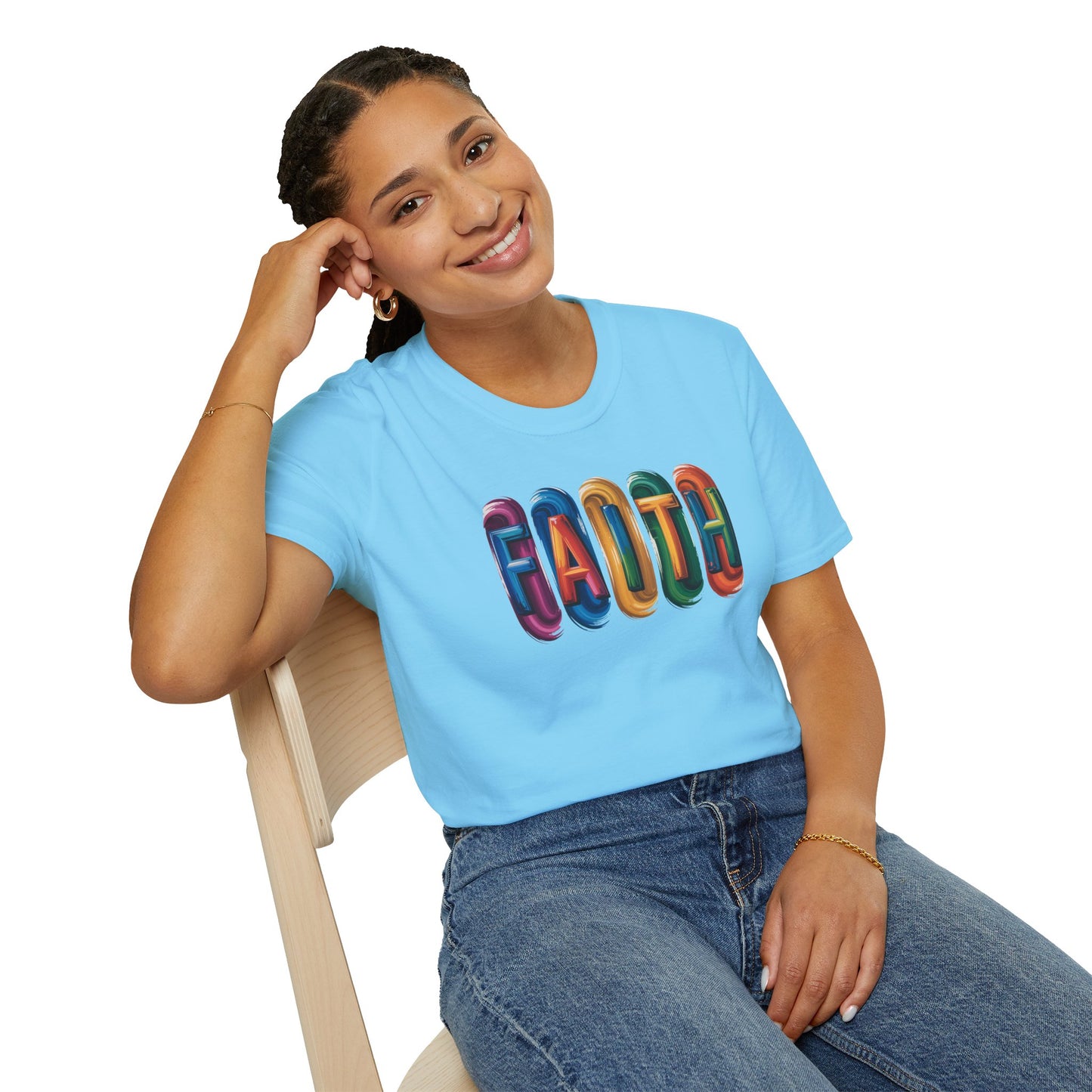 FAITH T-Shirt – Inspirational Christian Shirt for Men & Women, Colorful Faith Graphic Tee, Motivational Religious Apparel