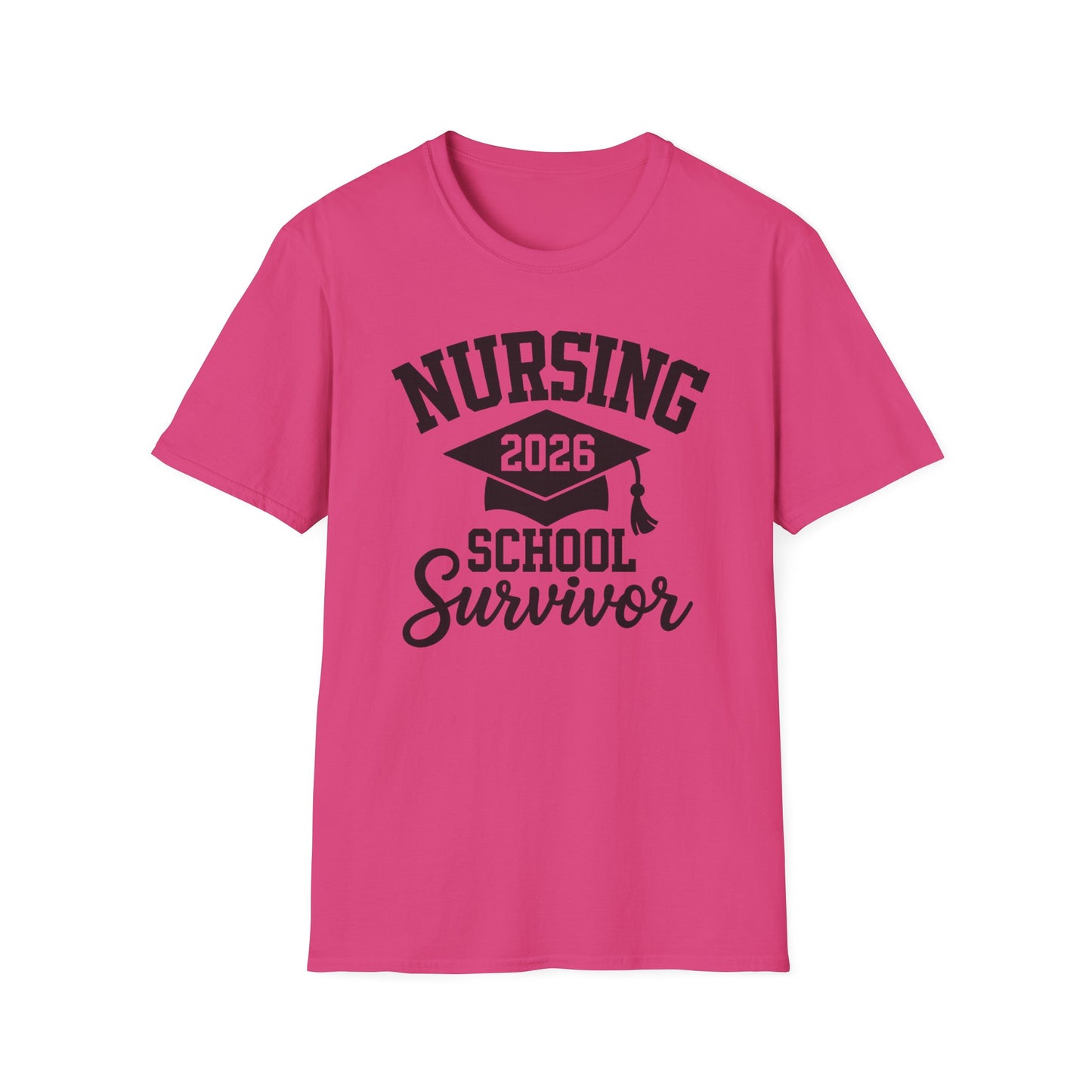 Nursing 2026 School Survivor T-Shirt, Nurse Graduation Shirt, RN Student Gift, Nursing School Grad Tee