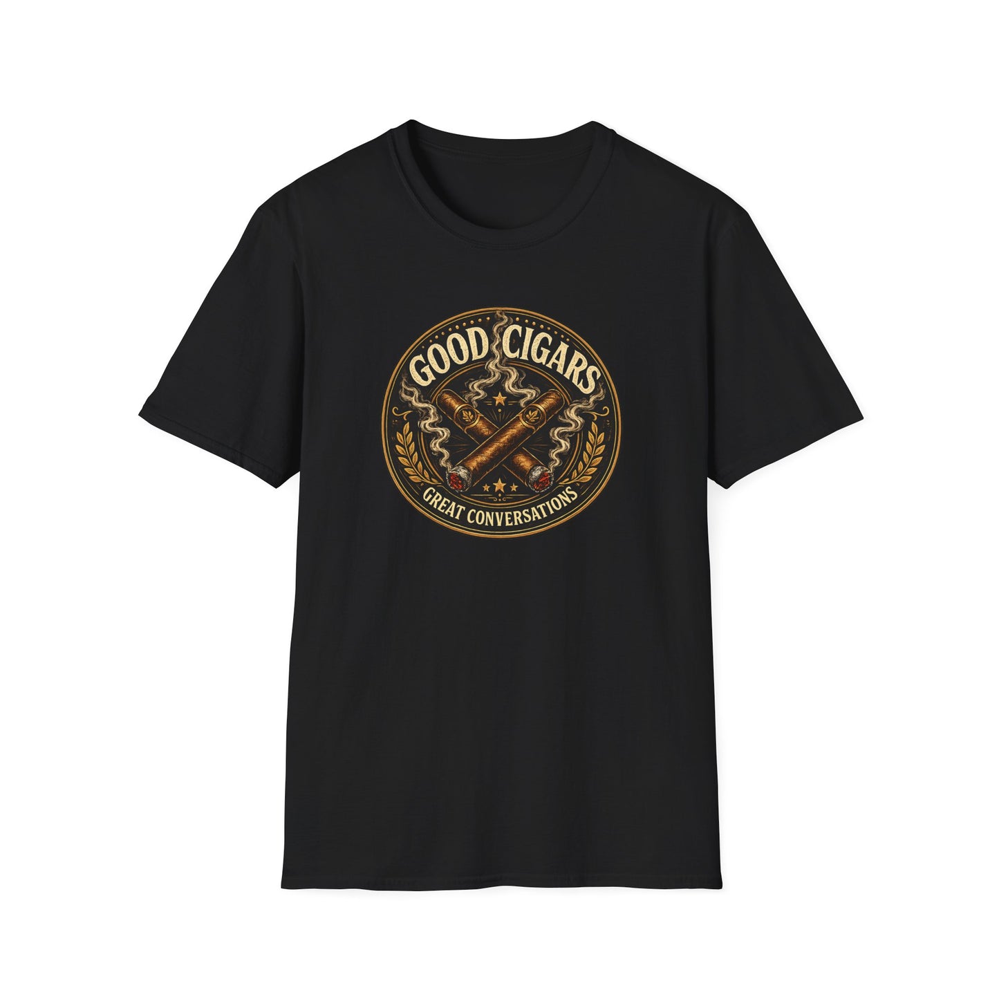 Good Cigars Great Conversations T-Shirt – Cigar Aficionado Graphic Tee