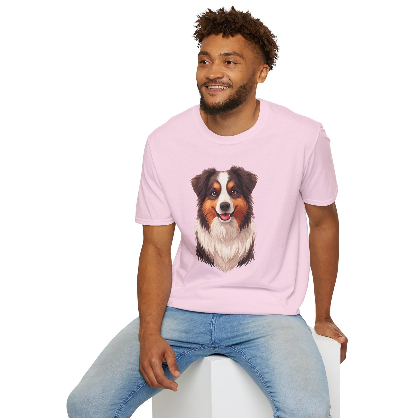 Australian Shepherd Dog Portrait Shirt – Aussie Dog Lover Gift, Cute Dog Mom Tee, Dog Dad Shirt, Pet Breed Apparel