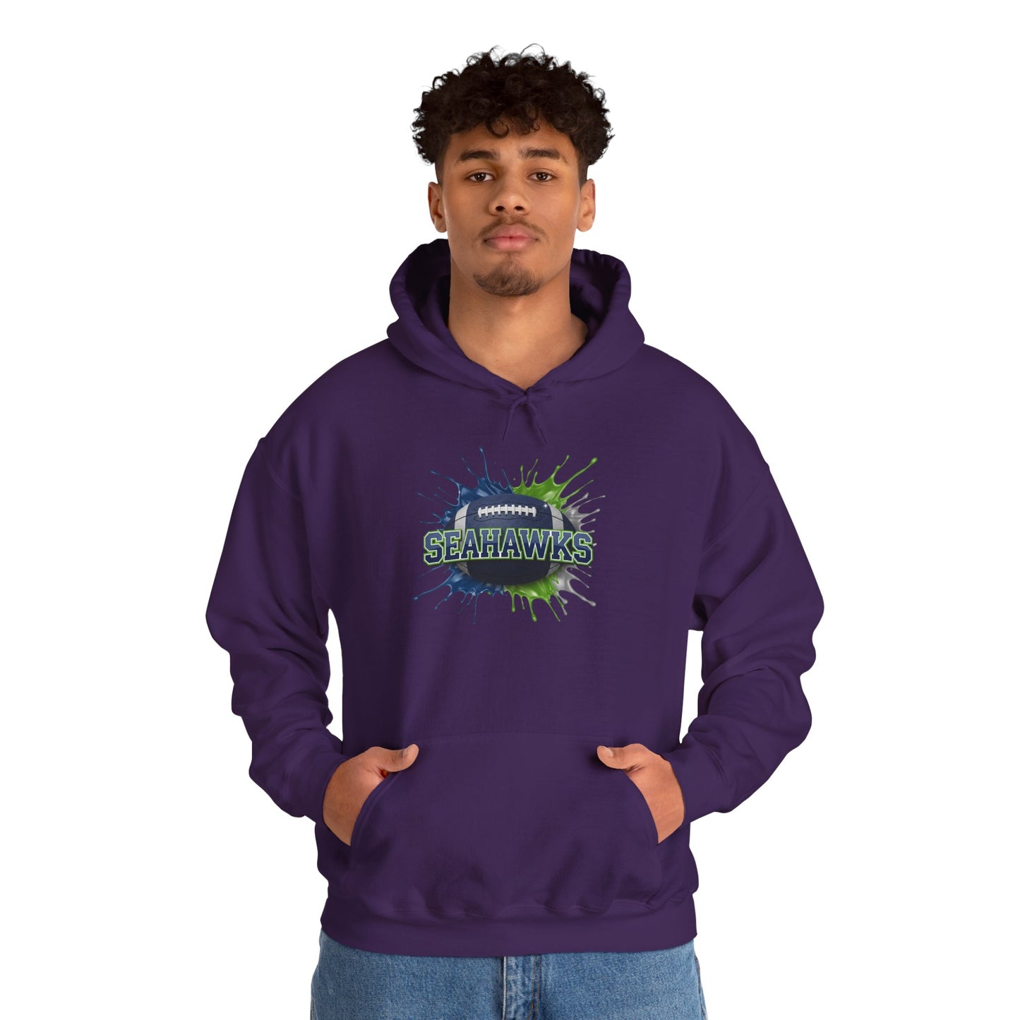 Seattle Football Hoodie, Seattle Team Hoodie, Football Gift for Seattle Fans, Game Day Sports Fan Apparel, Football Fan Gift