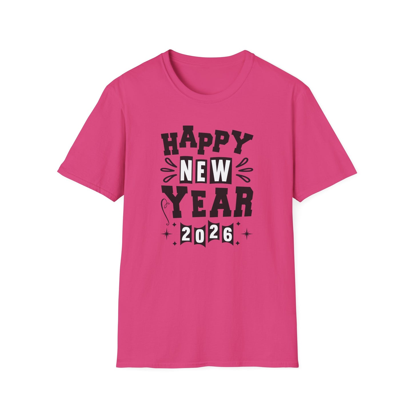 Happy New Year 2026 T-Shirt – Retro New Year Graphic Tee, NYE Party Shirt, Vintage Bold Typography 2026 Shirt, New Year’s Eve Countdown Outfit