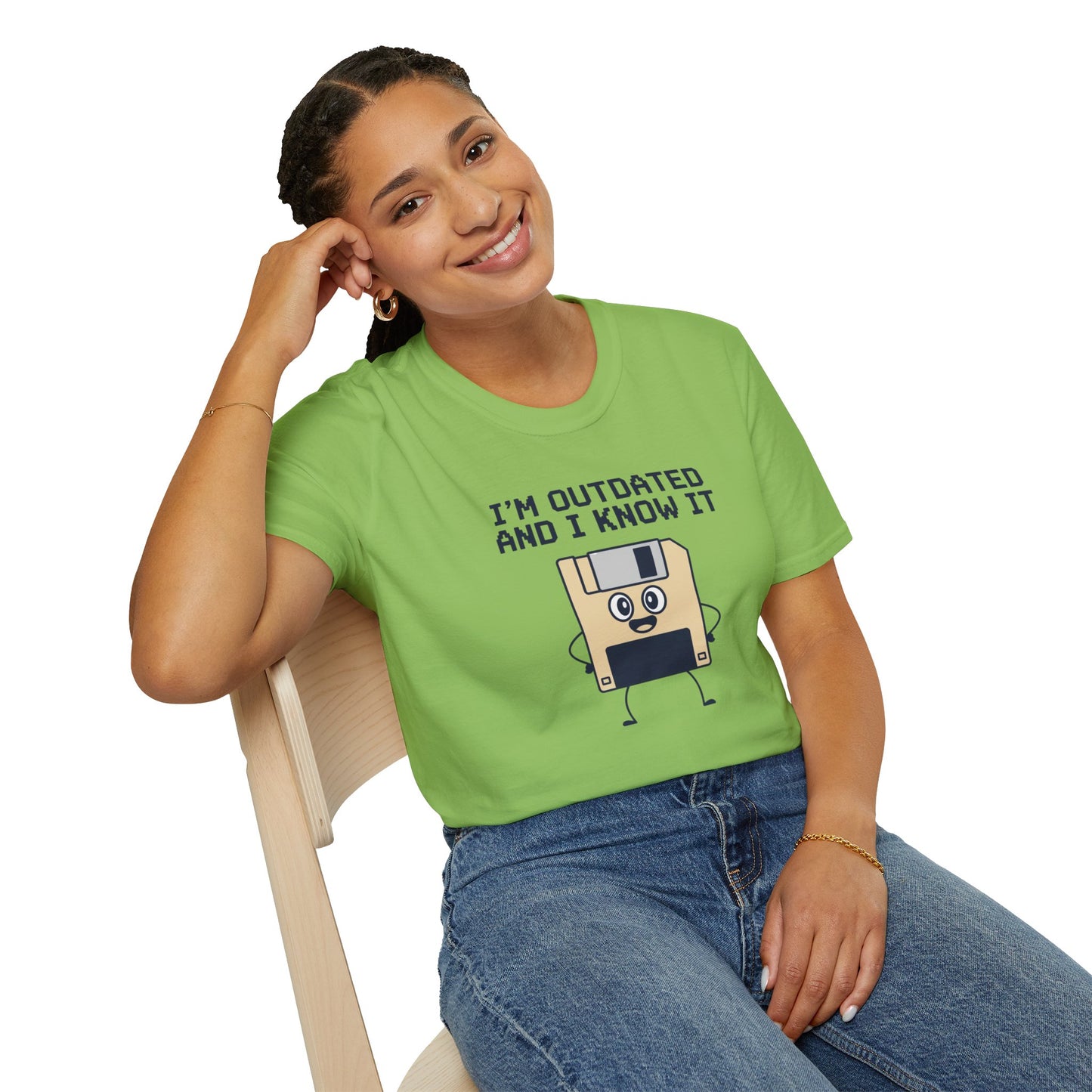 Funny Floppy Disk Shirt, Im Outdated and I Know It Tee, Retro Tech Shirt, Computer Nerd Gift, Geek Unisex T Shirt