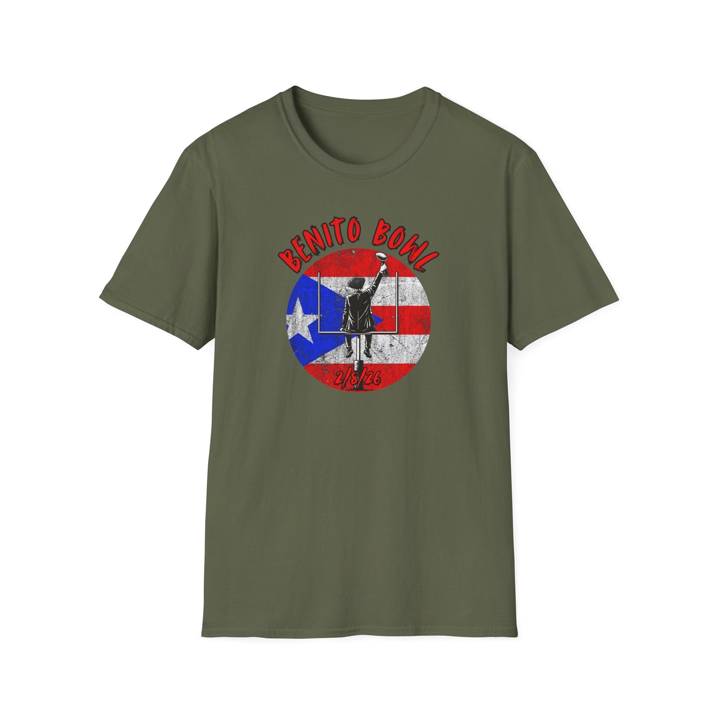 Benito Bowl 2/8/26 T-Shirt – Puerto Rico Heritage Tee, Boricua Pride Football Fan Shirt