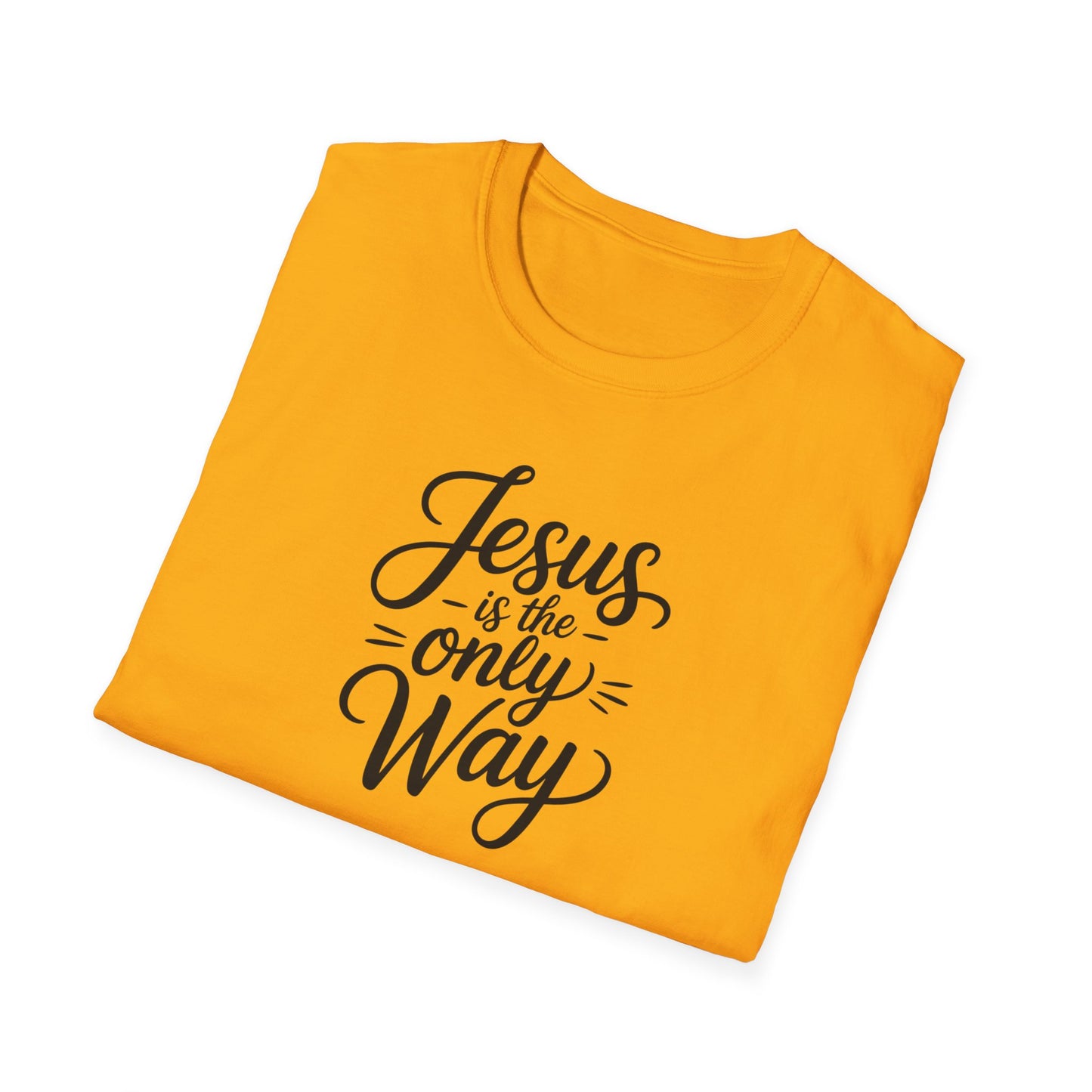 Jesus Is the Only Way T-Shirt – Christian Faith Shirt, Inspirational Bible Verse Tee, Religious Graphic Top