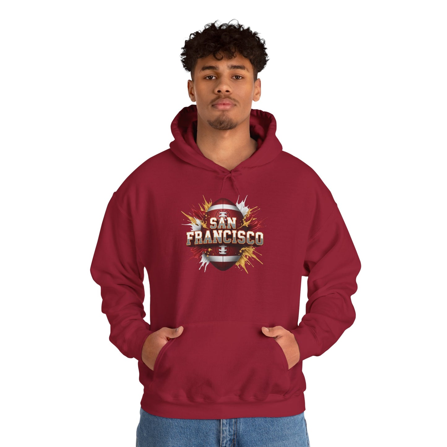 San Francisco Football Hoodie, San Francisco Team Hoodie, Football Gift for San Francisco Fans, Game Day Sports Fan Apparel, Football Fan