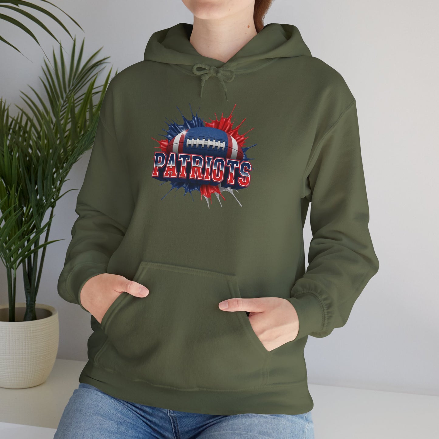 New England Football Hoodie, New England Team Hoodie, Football Gift for New England Fans, Game Day Sports Fan Apparel, Football Fan Gift